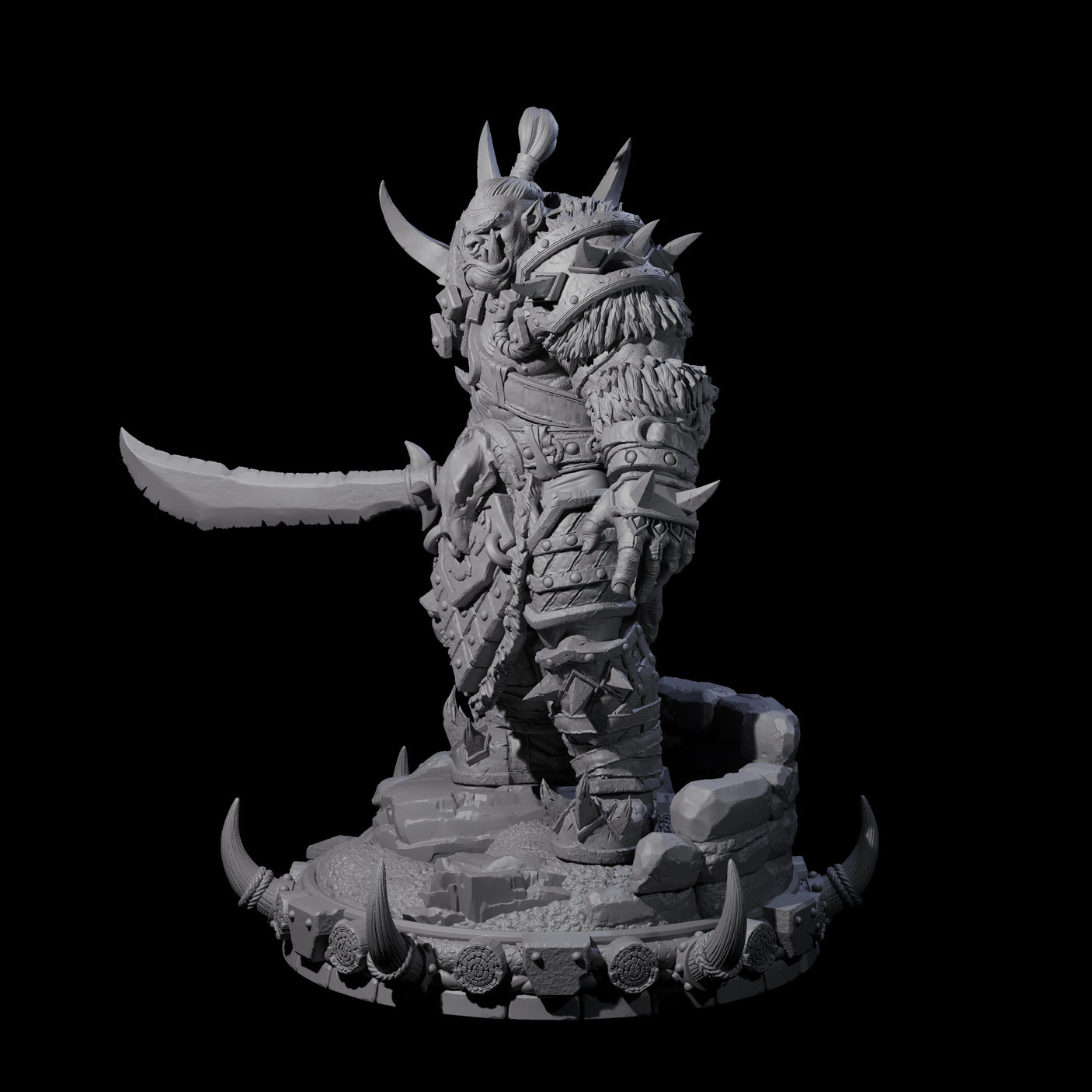 Frostbane Orc G Miniature for Dungeons and Dragons, Pathfinder or other TTRPGs