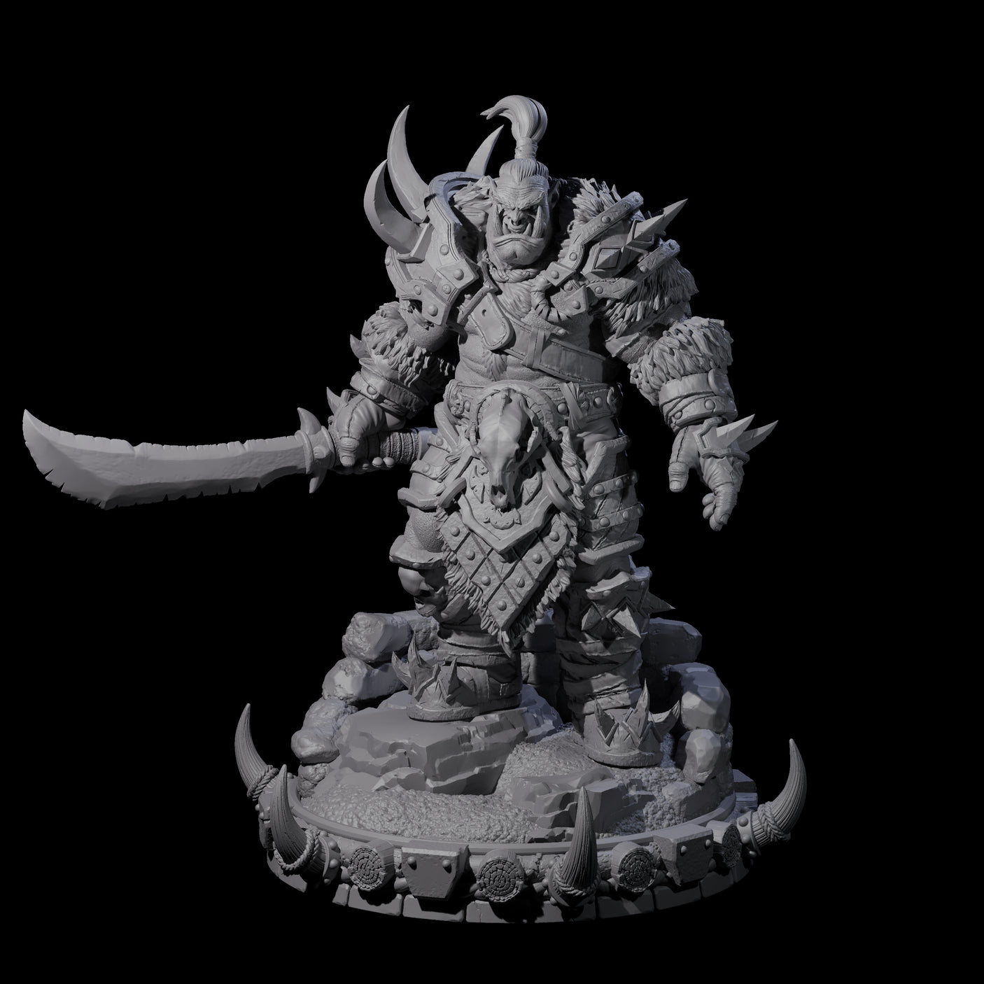 Frostbane Orc G Miniature for Dungeons and Dragons, Pathfinder or other TTRPGs