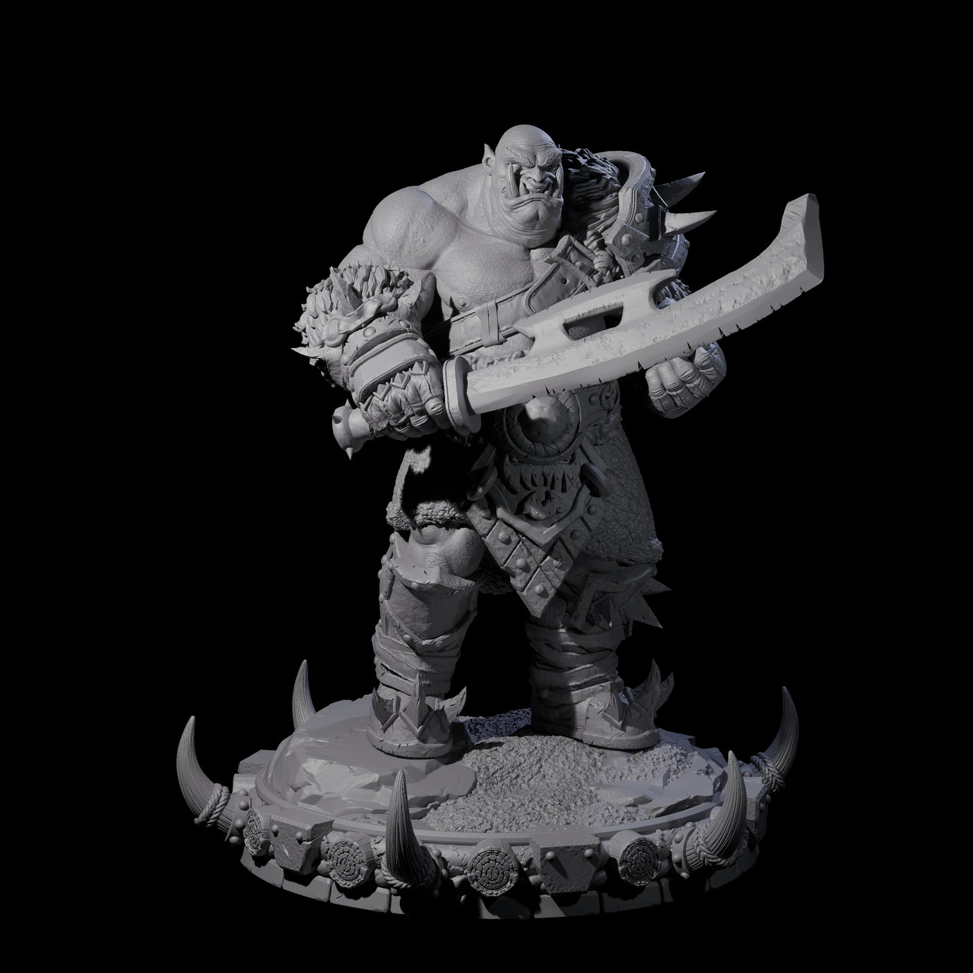 Frostbane Orc H Miniature for Dungeons and Dragons, Pathfinder or other TTRPGs