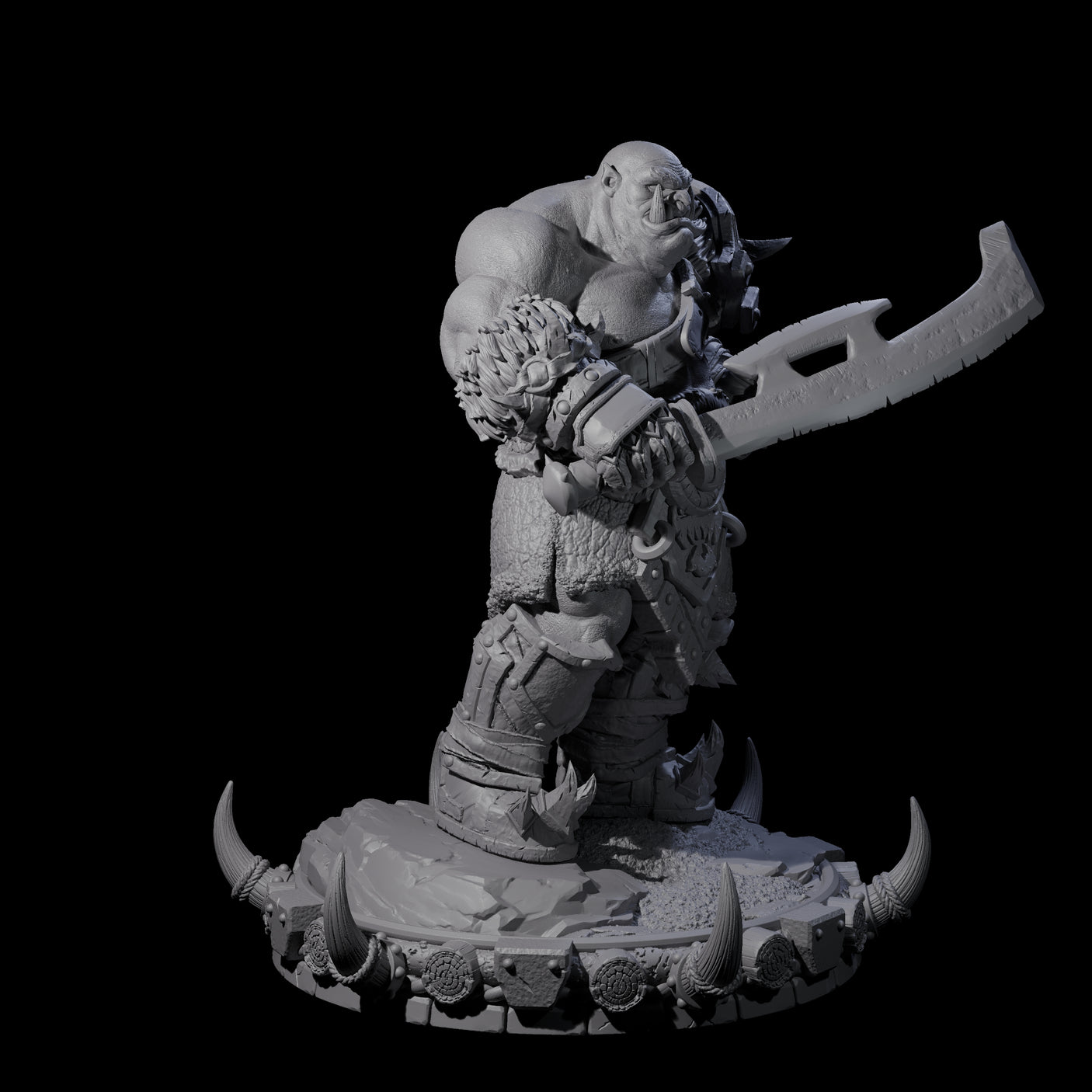 Frostbane Orc H Miniature for Dungeons and Dragons, Pathfinder or other TTRPGs
