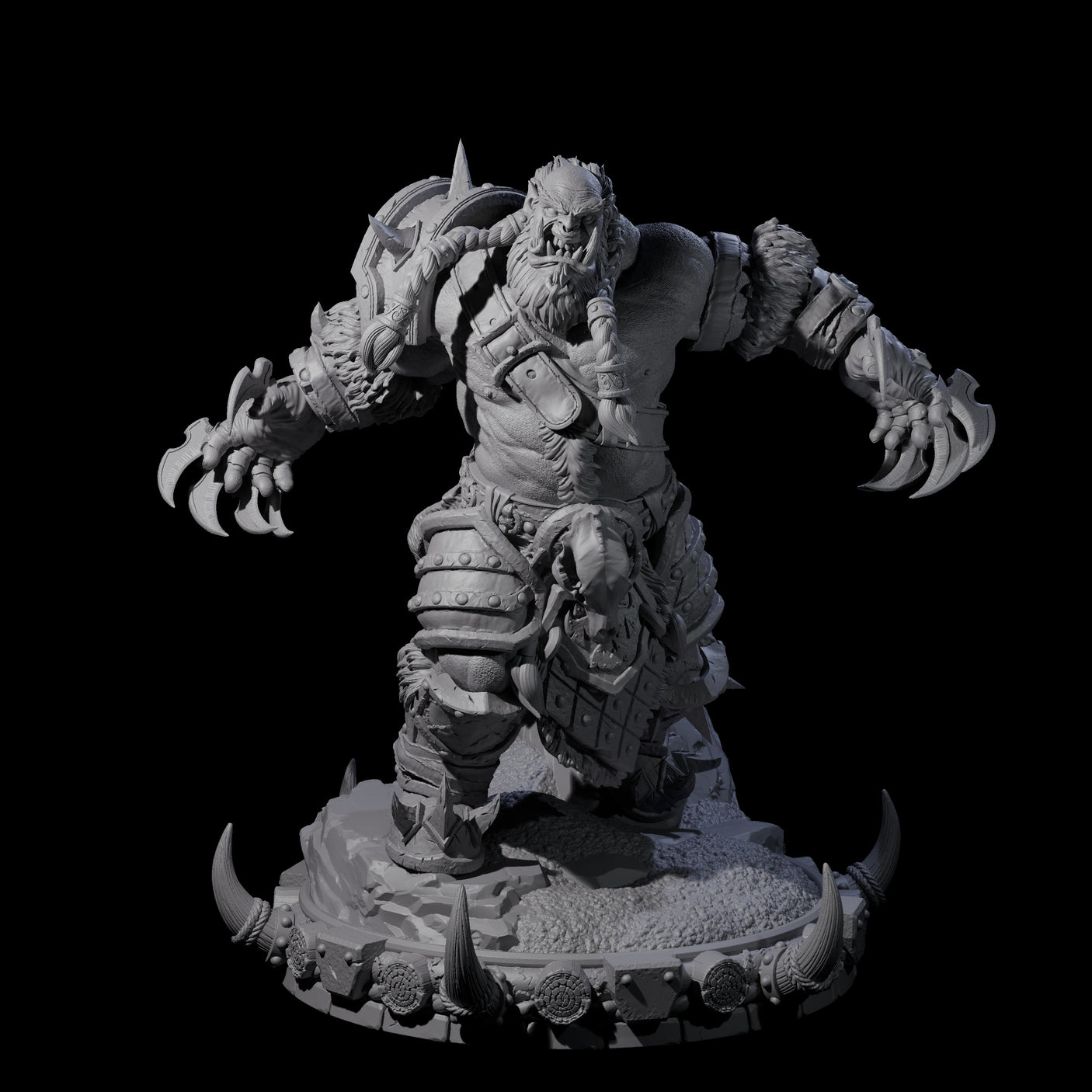 Frostbane Orc I Miniature for Dungeons and Dragons, Pathfinder or other TTRPGs
