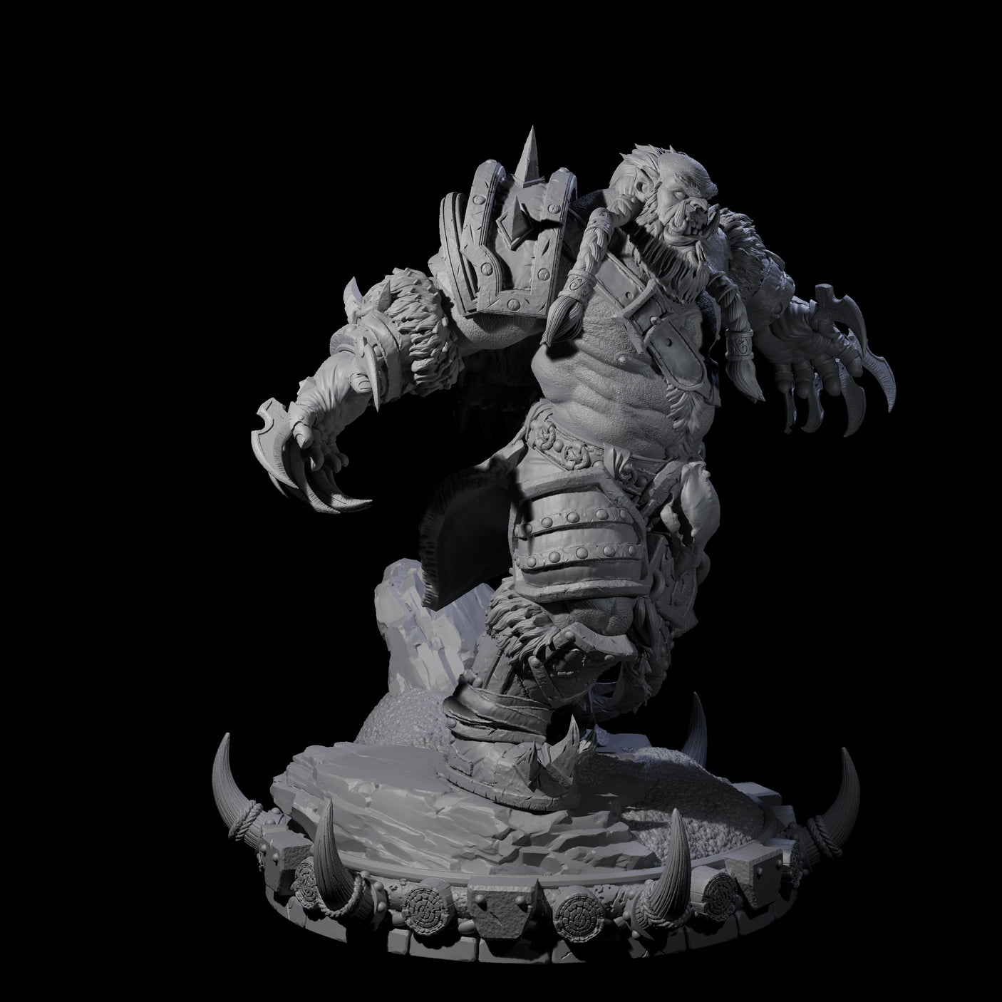 Frostbane Orc I Miniature for Dungeons and Dragons, Pathfinder or other TTRPGs
