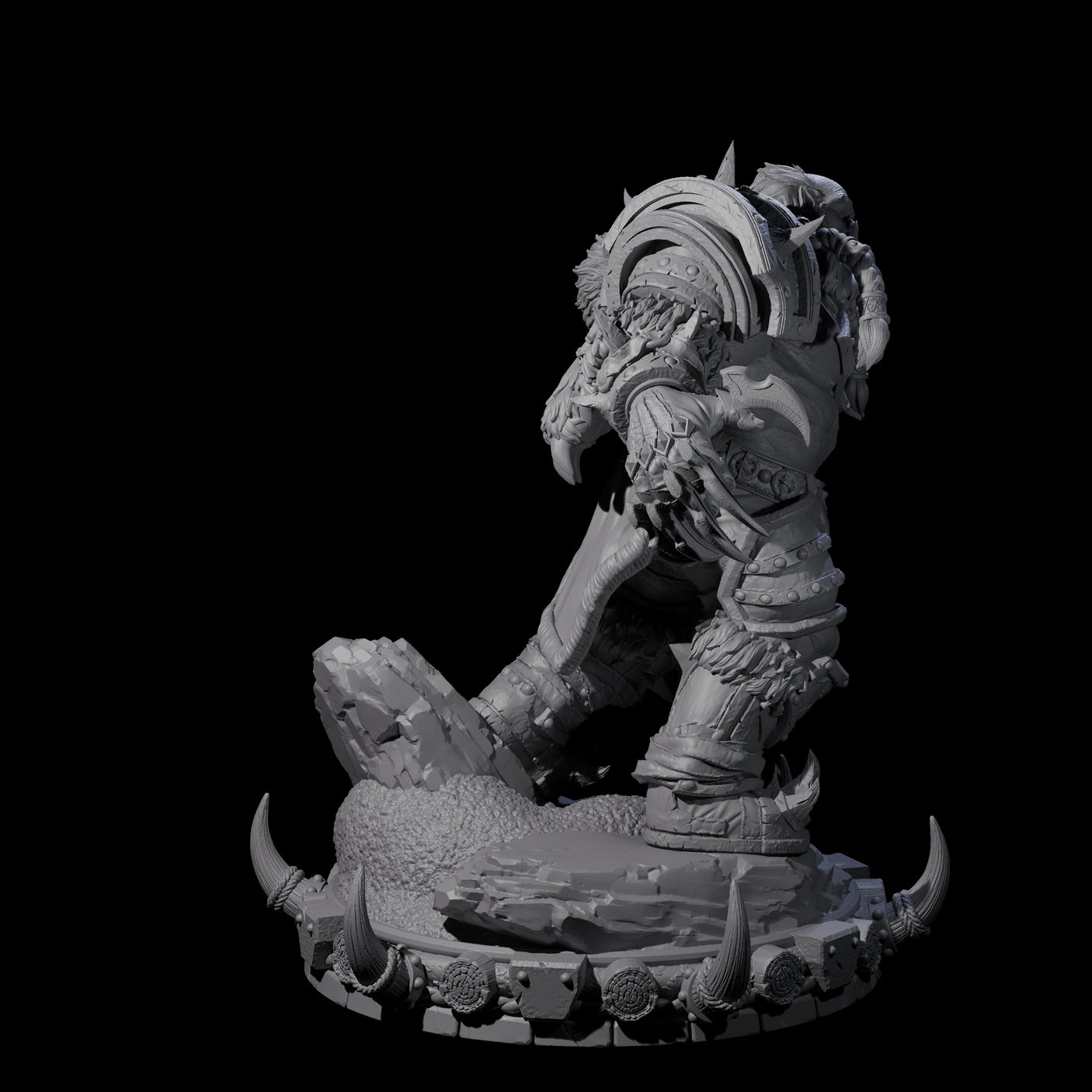 Frostbane Orc I Miniature for Dungeons and Dragons, Pathfinder or other TTRPGs