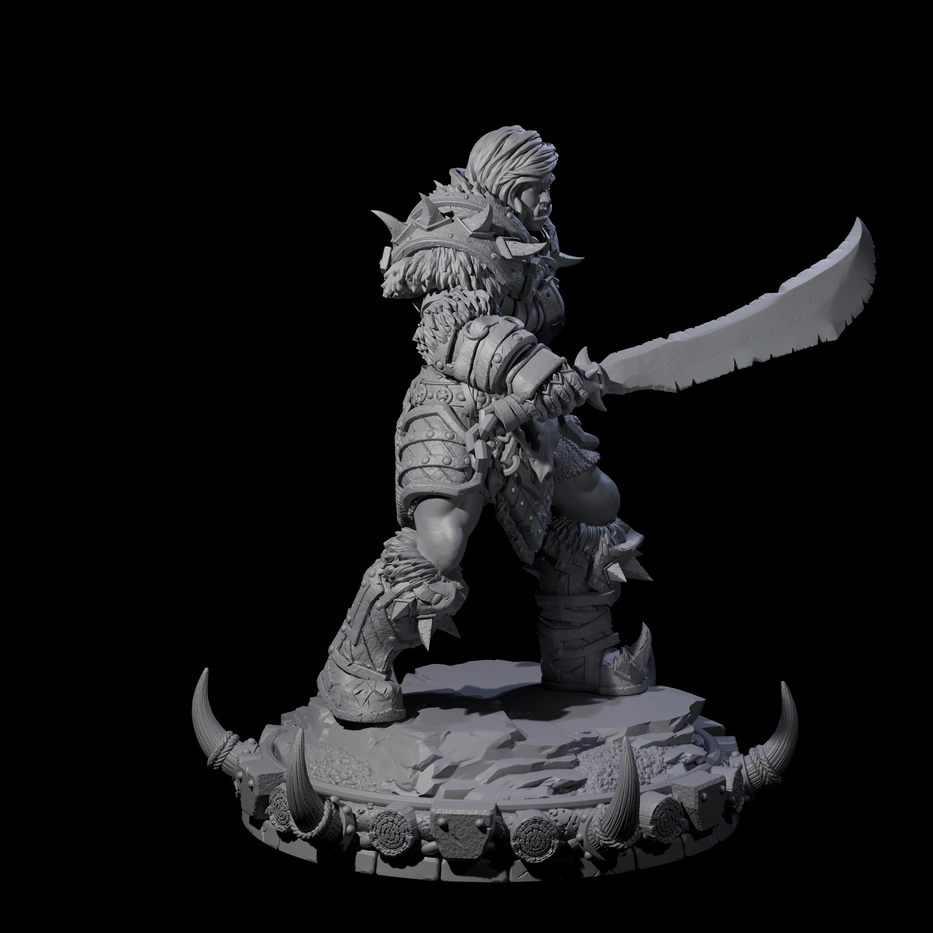 Frostbane Orc J Miniature for Dungeons and Dragons, Pathfinder or other TTRPGs