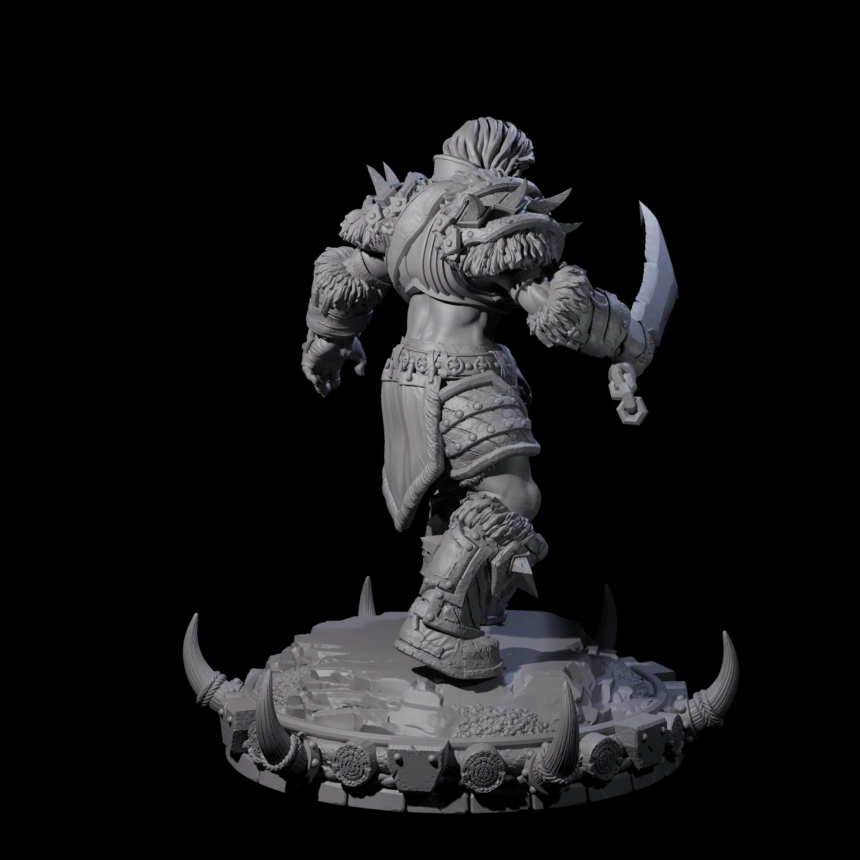Frostbane Orc J Miniature for Dungeons and Dragons, Pathfinder or other TTRPGs