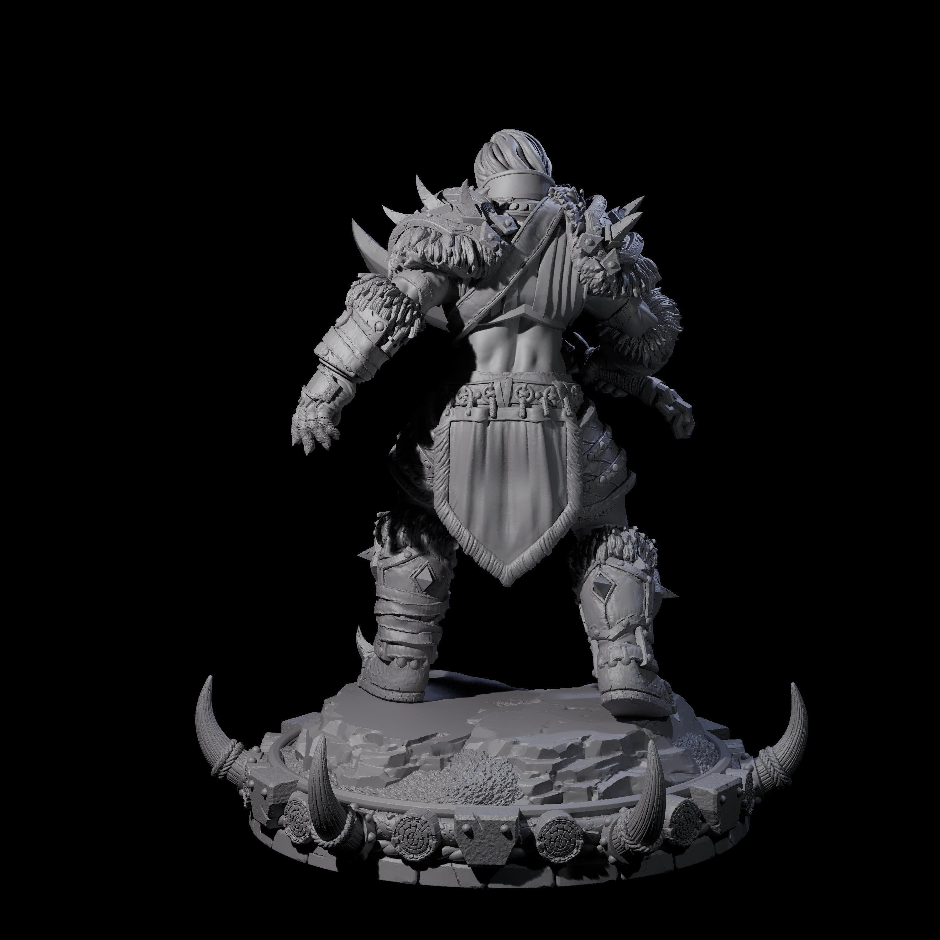 Frostbane Orc J Miniature for Dungeons and Dragons, Pathfinder or other TTRPGs