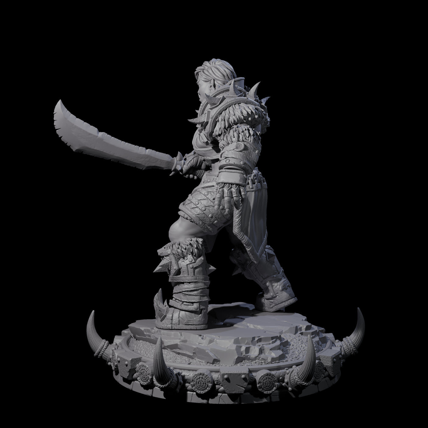 Frostbane Orc J Miniature for Dungeons and Dragons, Pathfinder or other TTRPGs