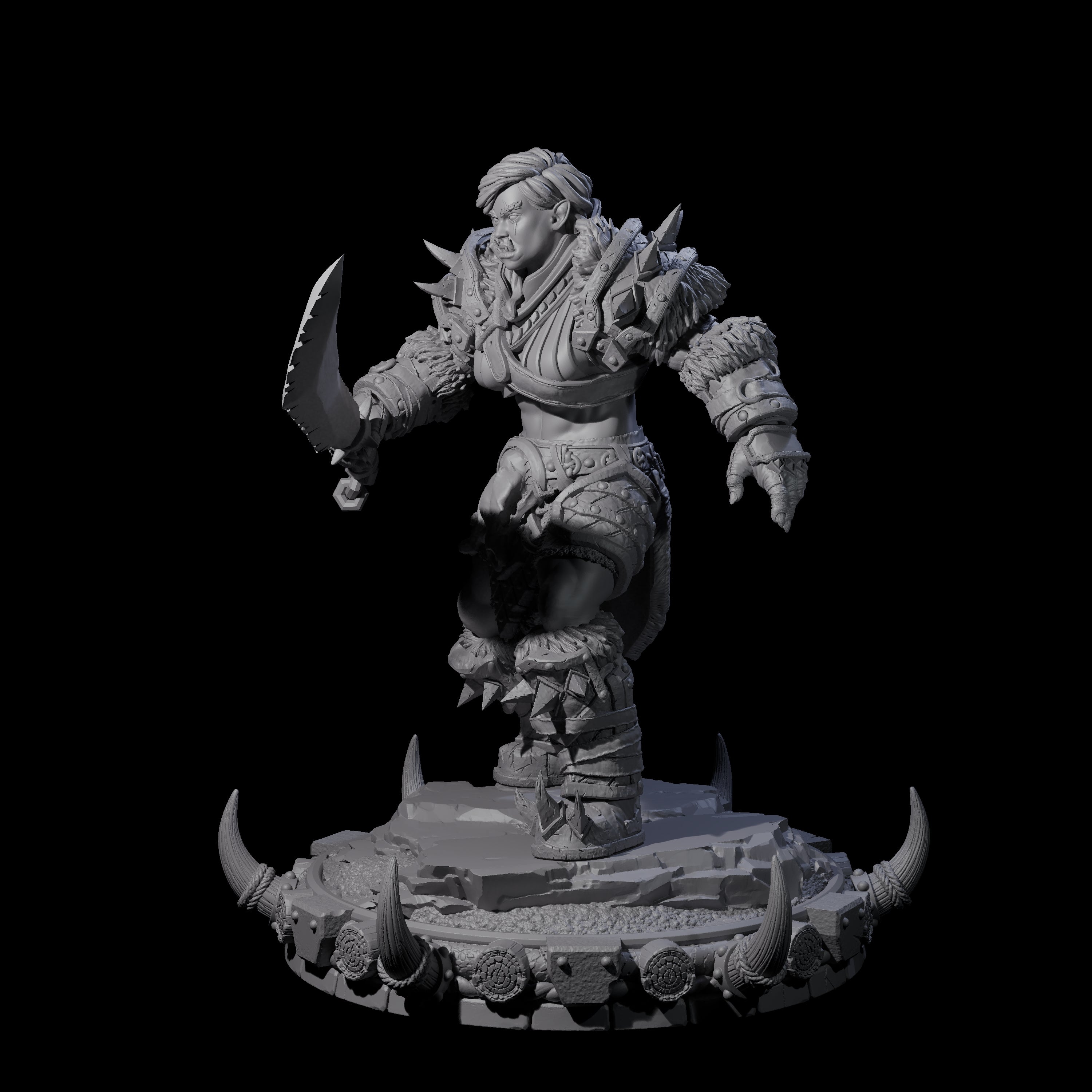 Frostbane Orc J Miniature for Dungeons and Dragons, Pathfinder or other TTRPGs