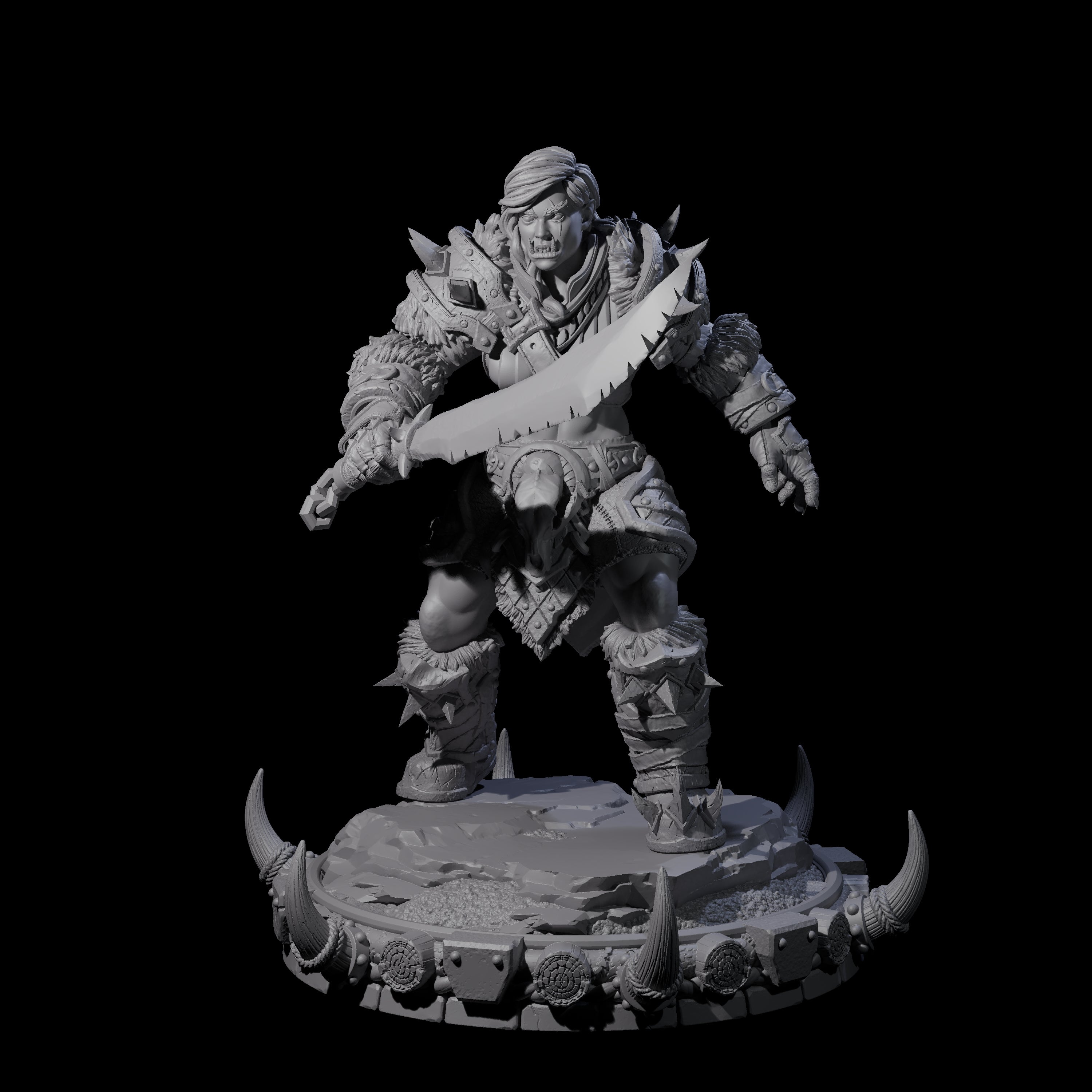 Frostbane Orc J Miniature for Dungeons and Dragons, Pathfinder or other TTRPGs