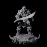 Frostbane Orc J Miniature for Dungeons and Dragons, Pathfinder or other TTRPGs
