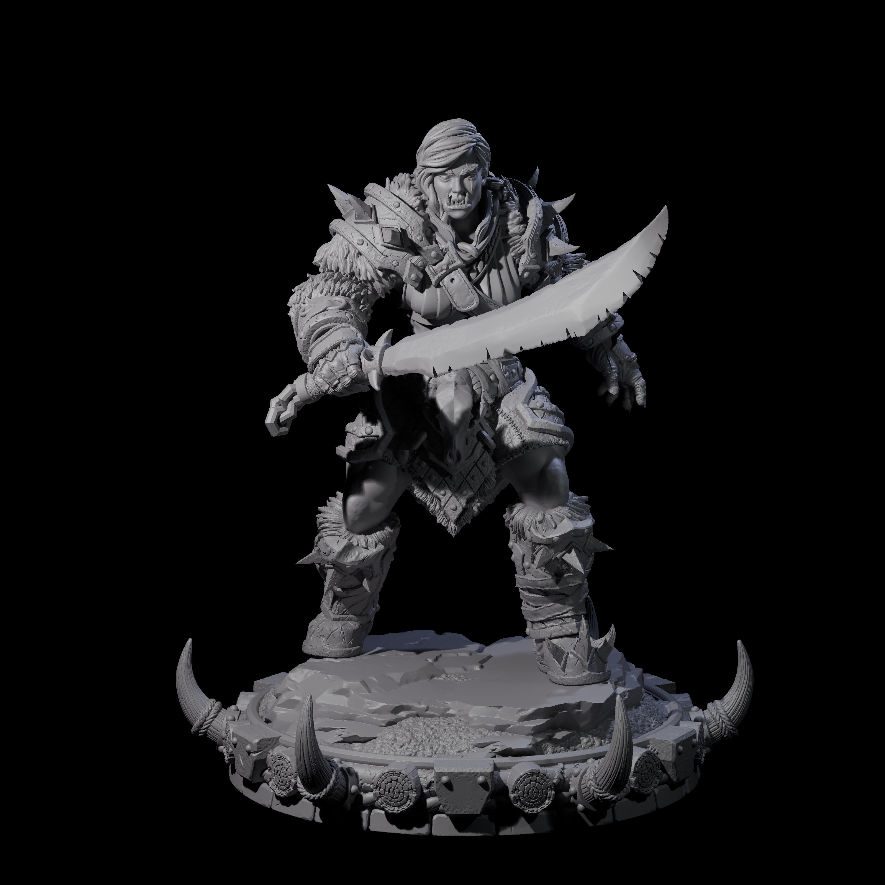 Frostbane Orc J Miniature for Dungeons and Dragons, Pathfinder or other TTRPGs