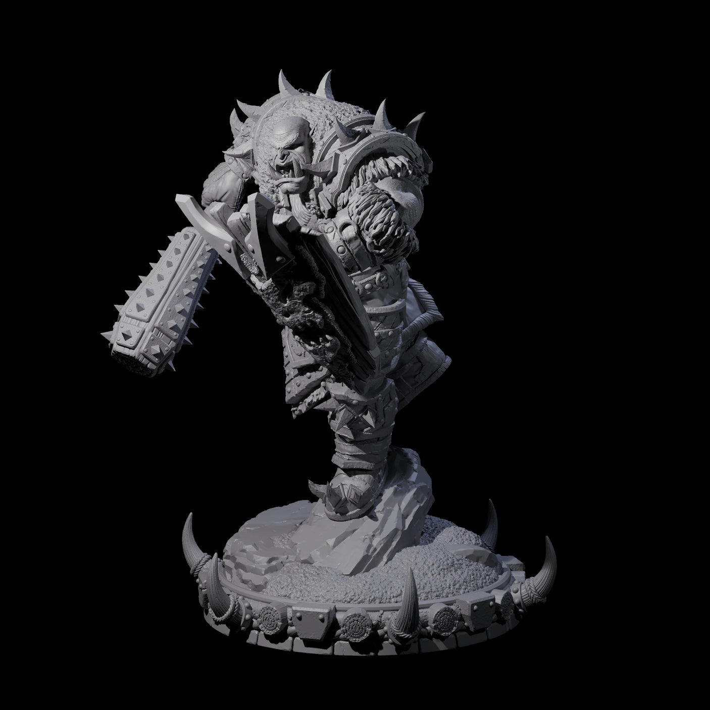 Frostbane Orc K Miniature for Dungeons and Dragons, Pathfinder or other TTRPGs