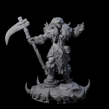 Frostbane Orc L Miniature for Dungeons and Dragons, Pathfinder or other TTRPGs