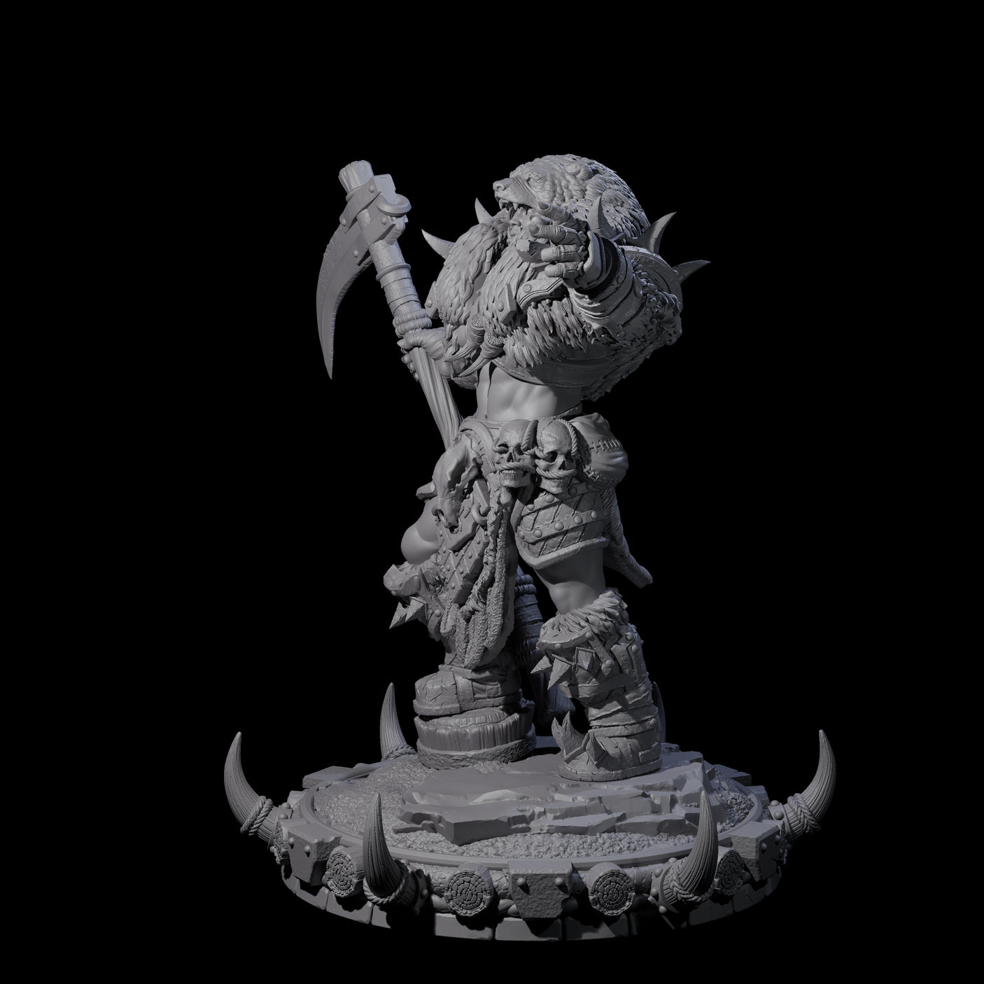 Frostbane Orc L Miniature for Dungeons and Dragons, Pathfinder or other TTRPGs