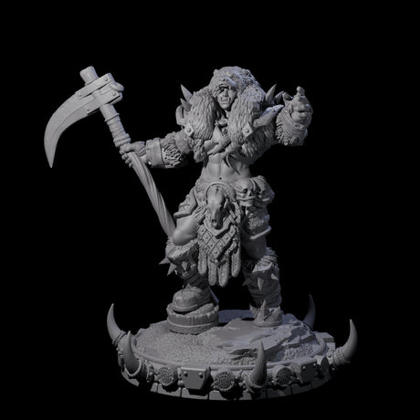 Frostbane Orc L Miniature for Dungeons and Dragons, Pathfinder or other TTRPGs