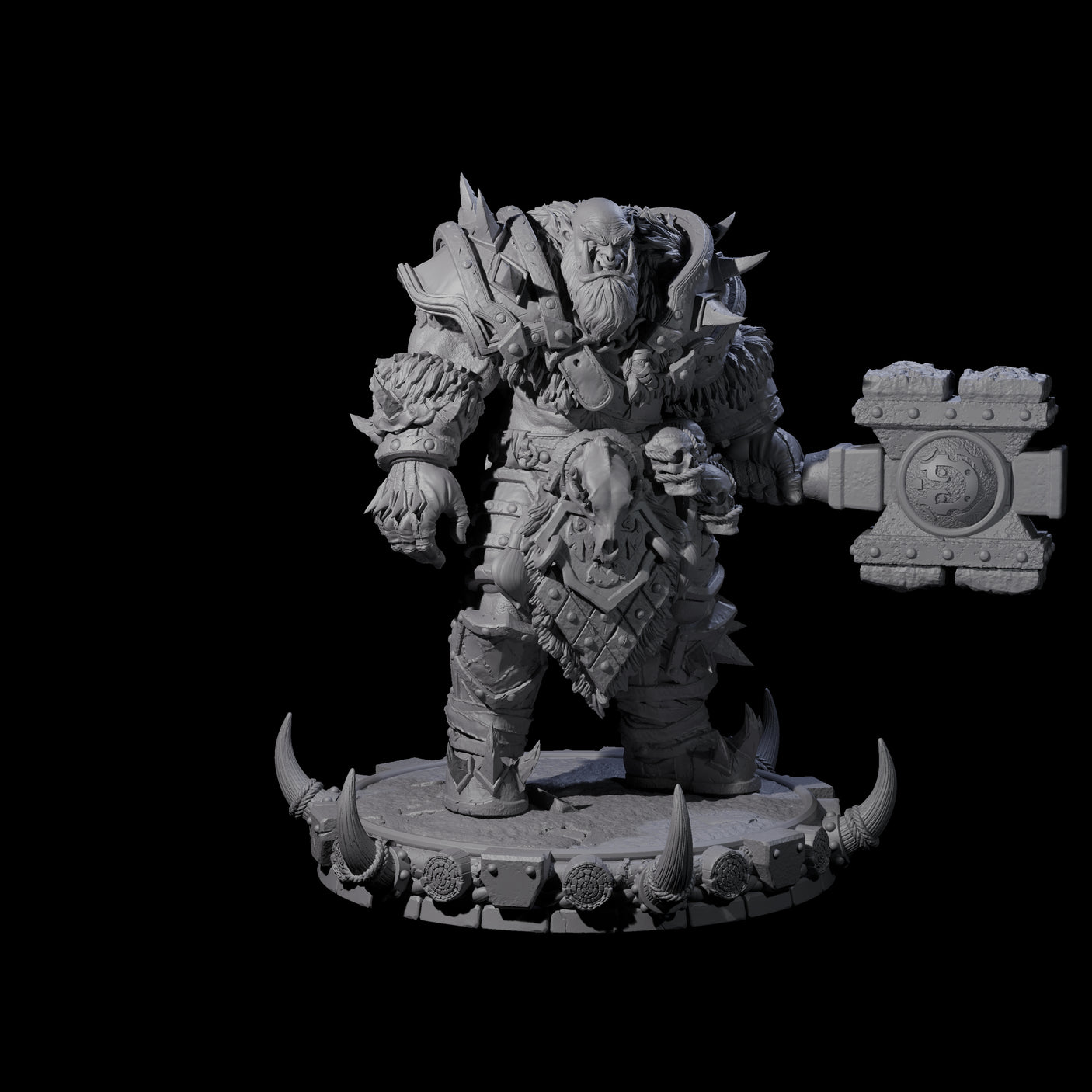 Frostbane Orc M Miniature for Dungeons and Dragons, Pathfinder or other TTRPGs