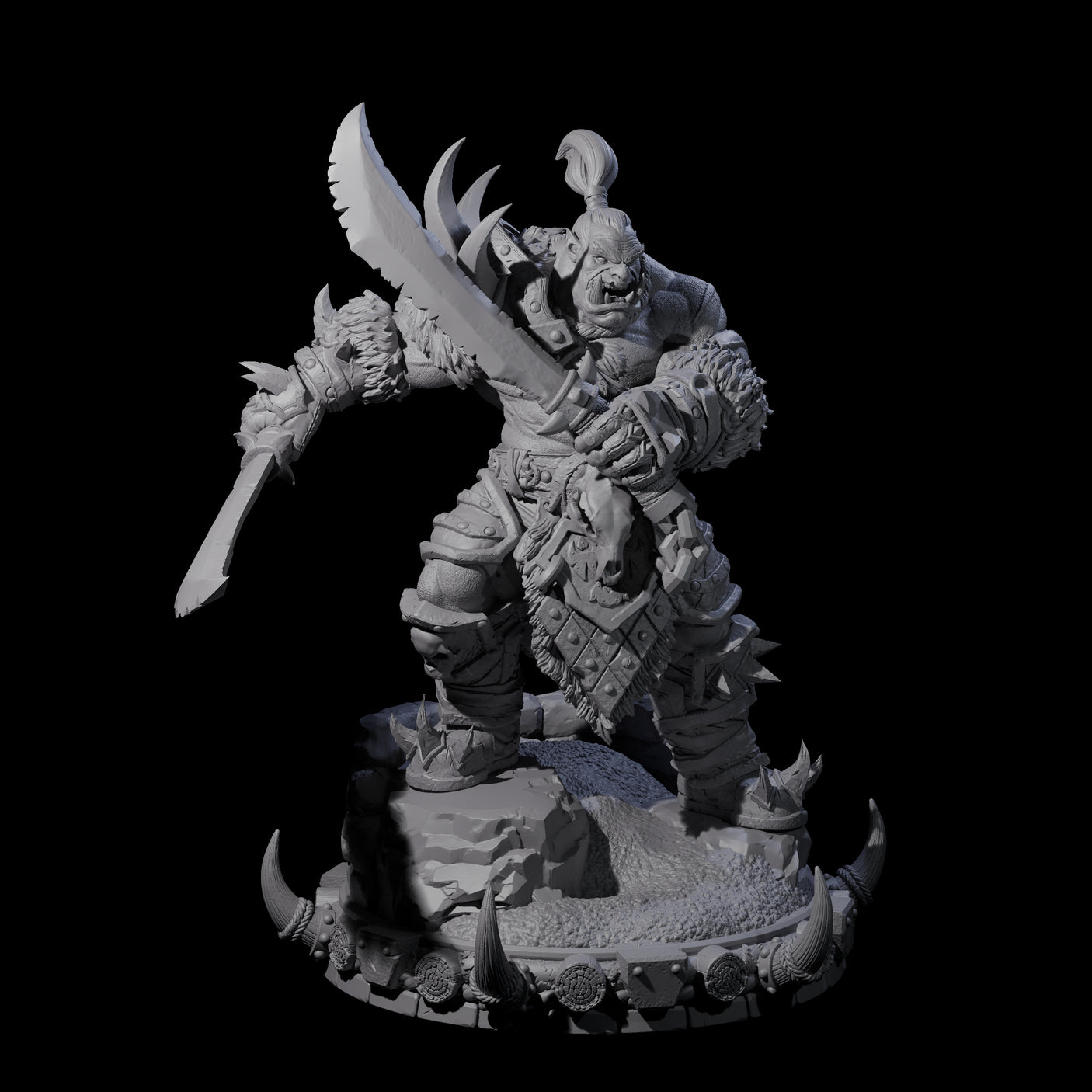 Frostbane Orc N Miniature for Dungeons and Dragons, Pathfinder or other TTRPGs