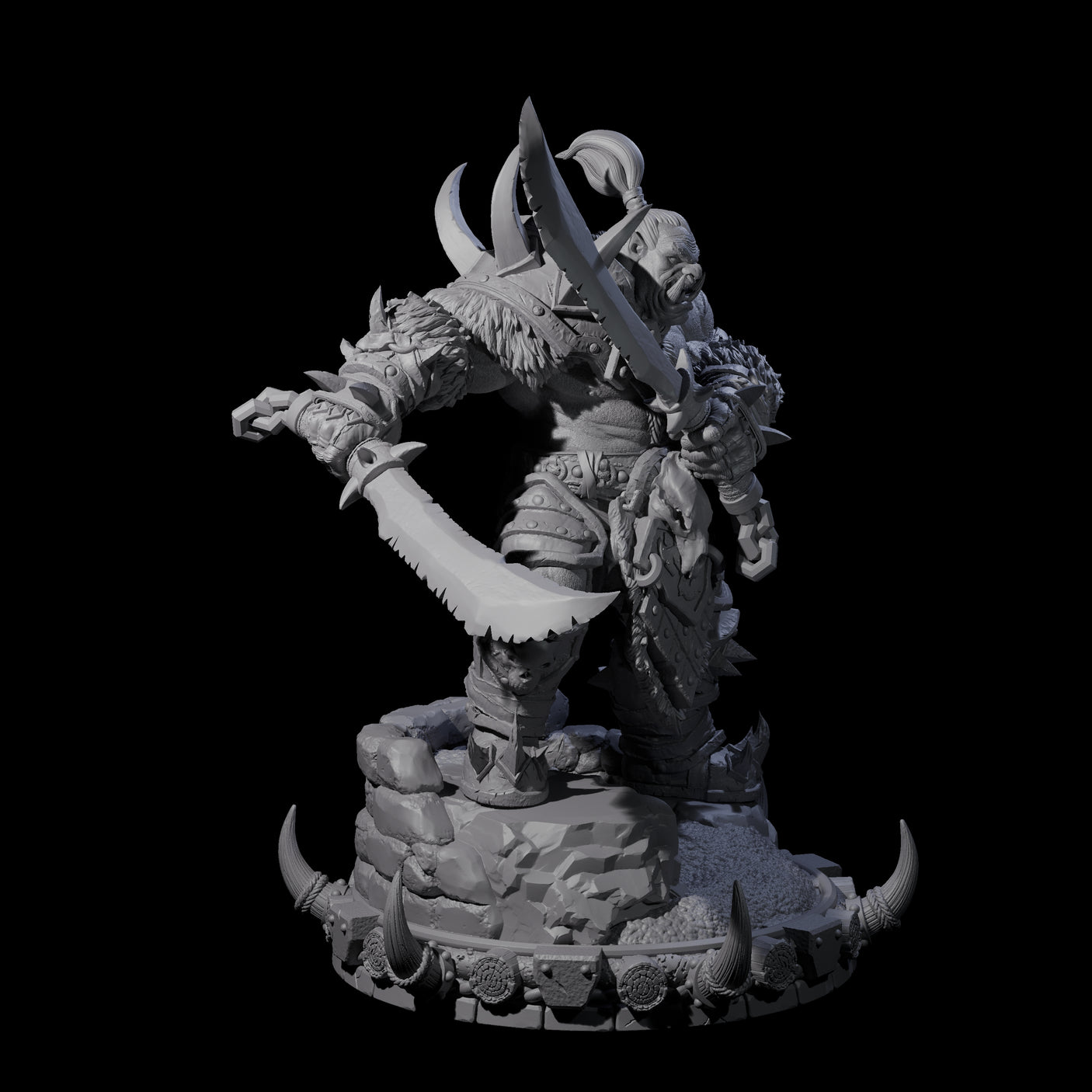 Frostbane Orc N Miniature for Dungeons and Dragons, Pathfinder or other TTRPGs