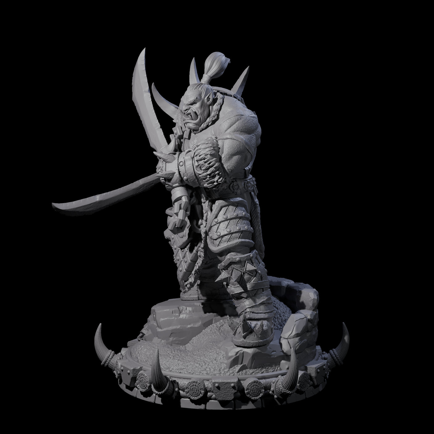 Frostbane Orc N Miniature for Dungeons and Dragons, Pathfinder or other TTRPGs