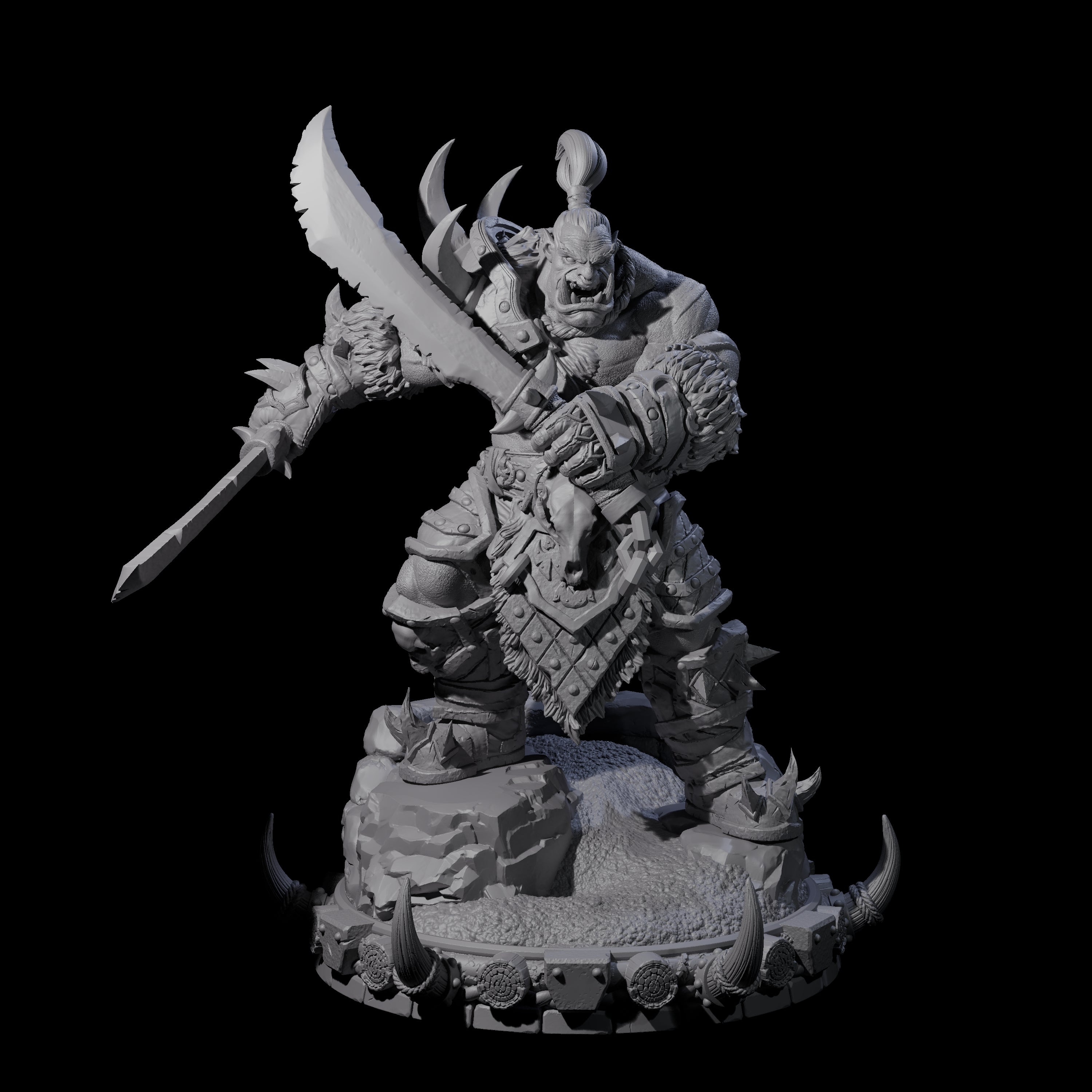 Frostbane Orc N Miniature for Dungeons and Dragons, Pathfinder or other TTRPGs