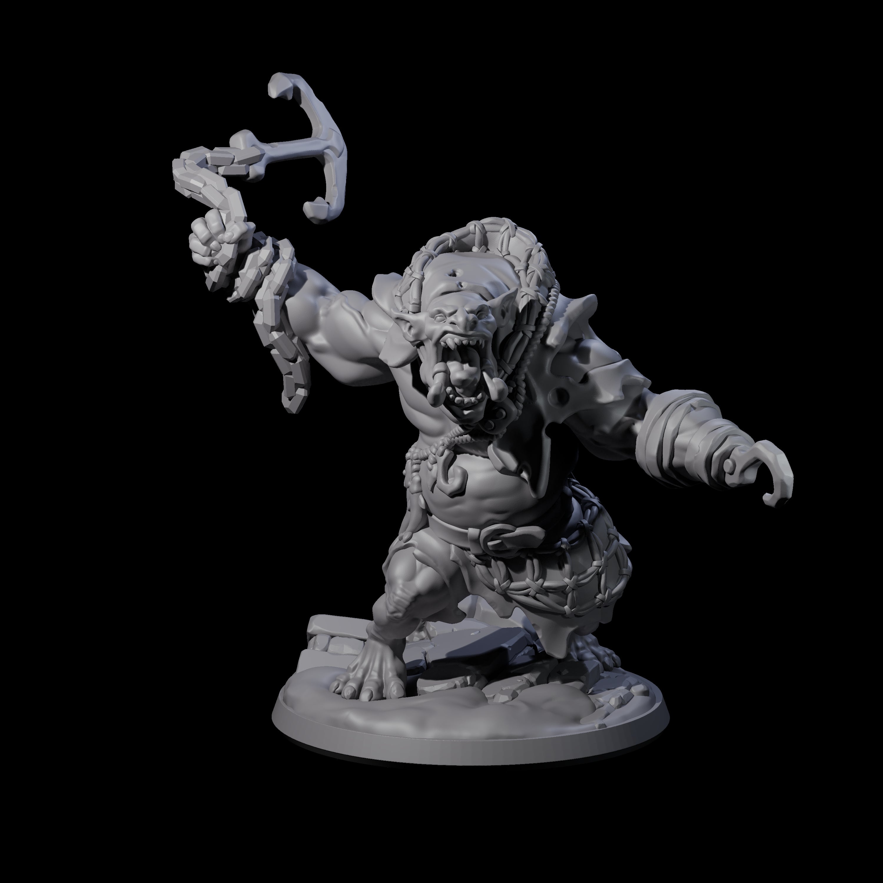 Frothing Ogre A Miniature for Dungeons and Dragons, Pathfinder or other TTRPGs