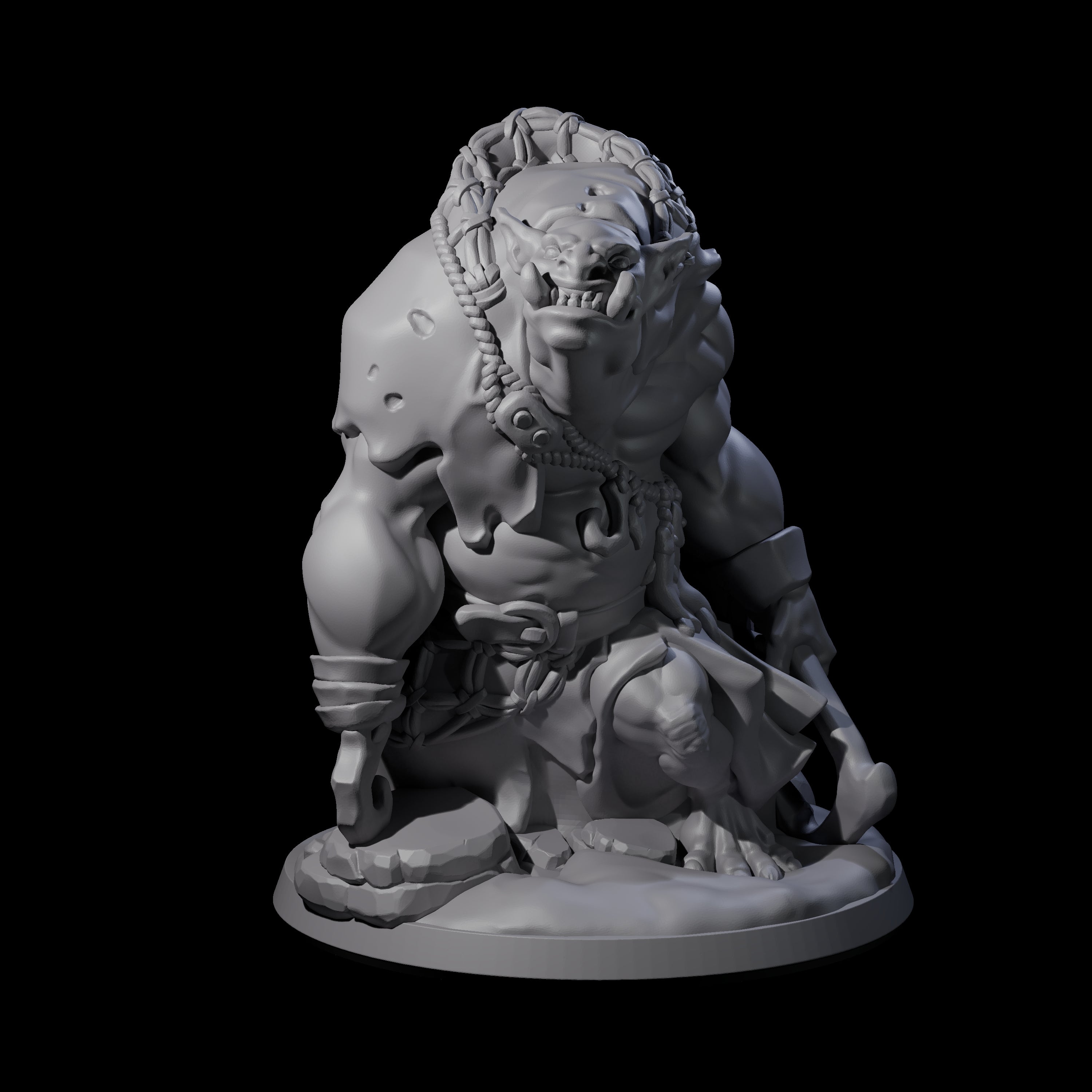 Frothing Ogre A Miniature for Dungeons and Dragons, Pathfinder or other TTRPGs