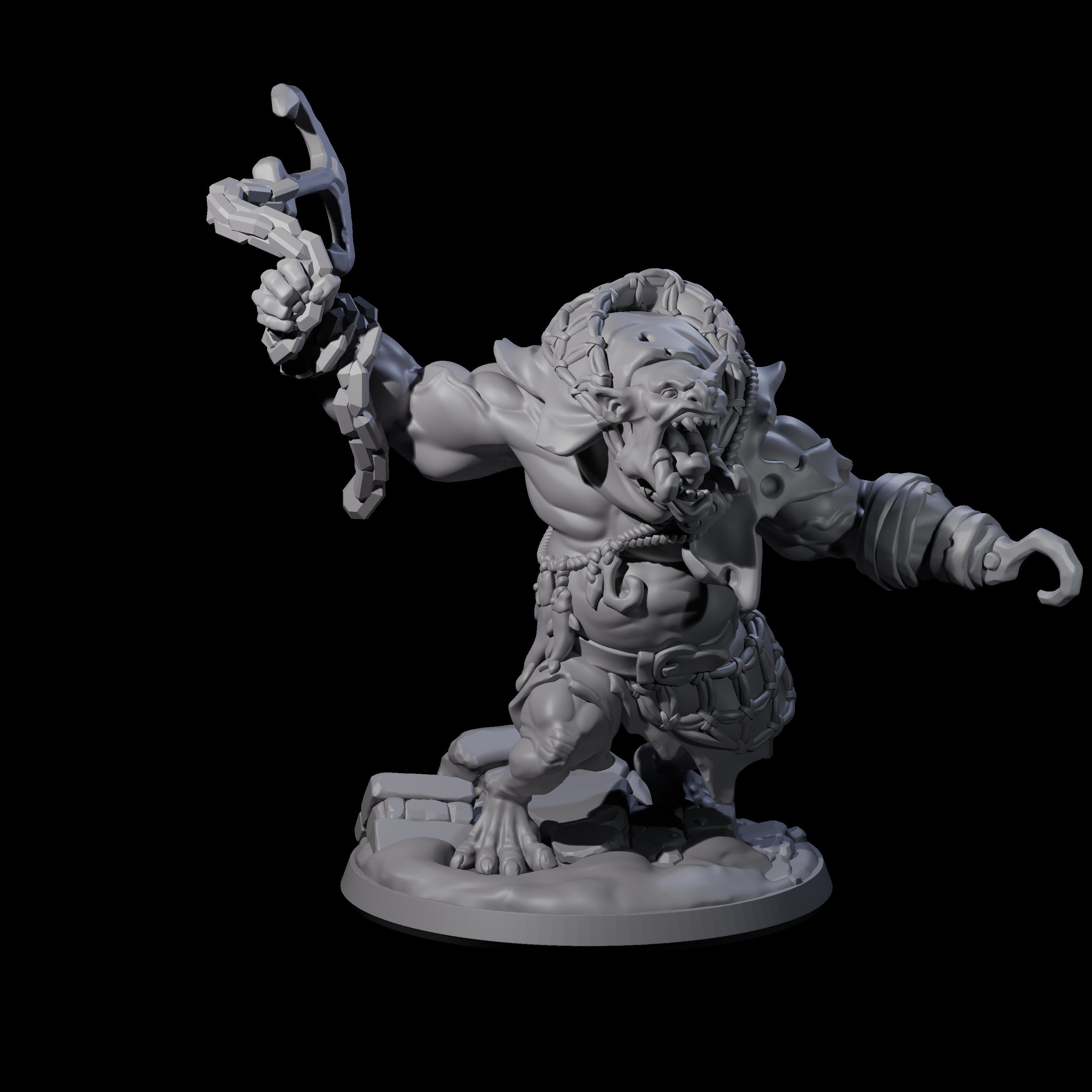 Frothing Ogre A Miniature for Dungeons and Dragons, Pathfinder or other TTRPGs