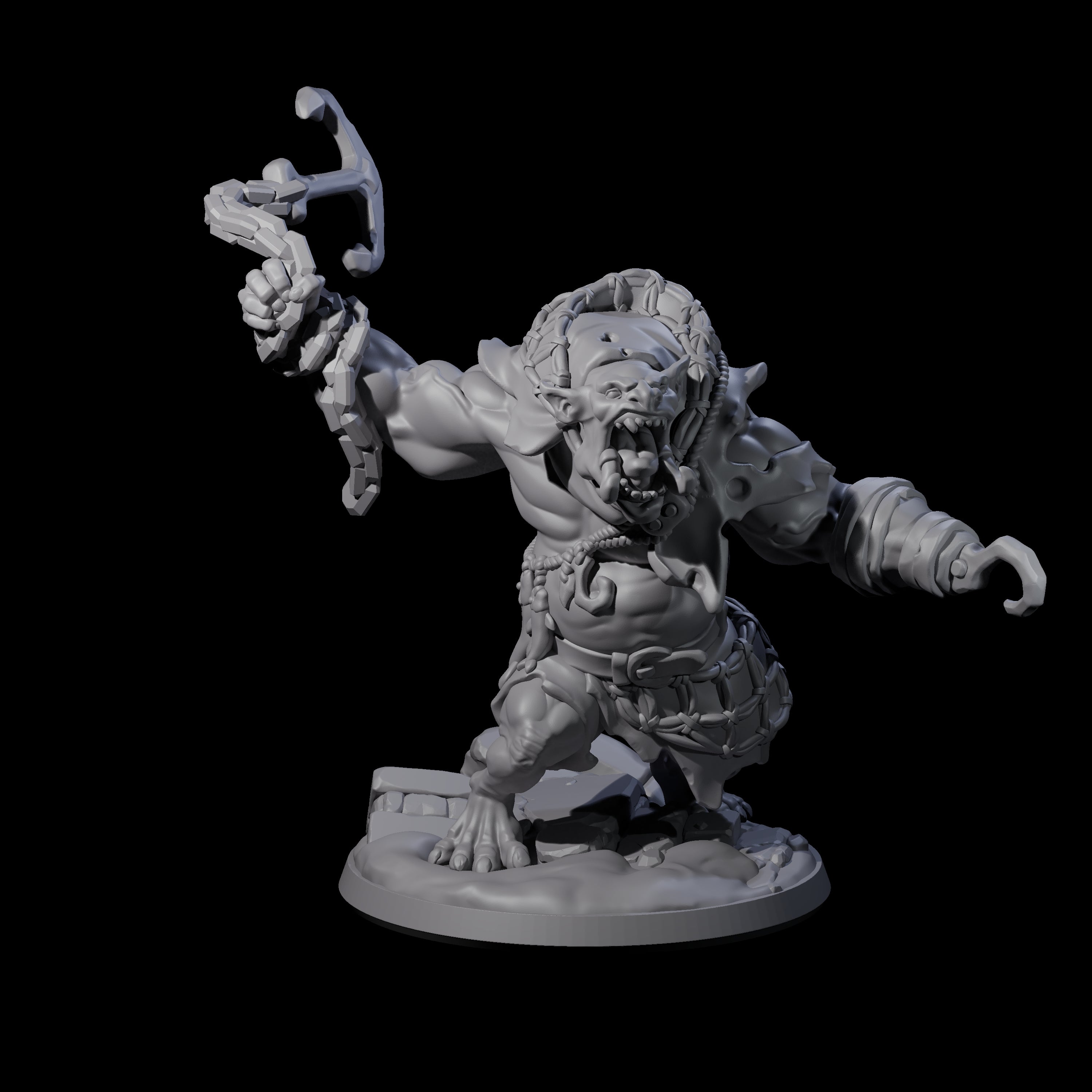 Frothing Ogre A Miniature for Dungeons and Dragons, Pathfinder or other TTRPGs