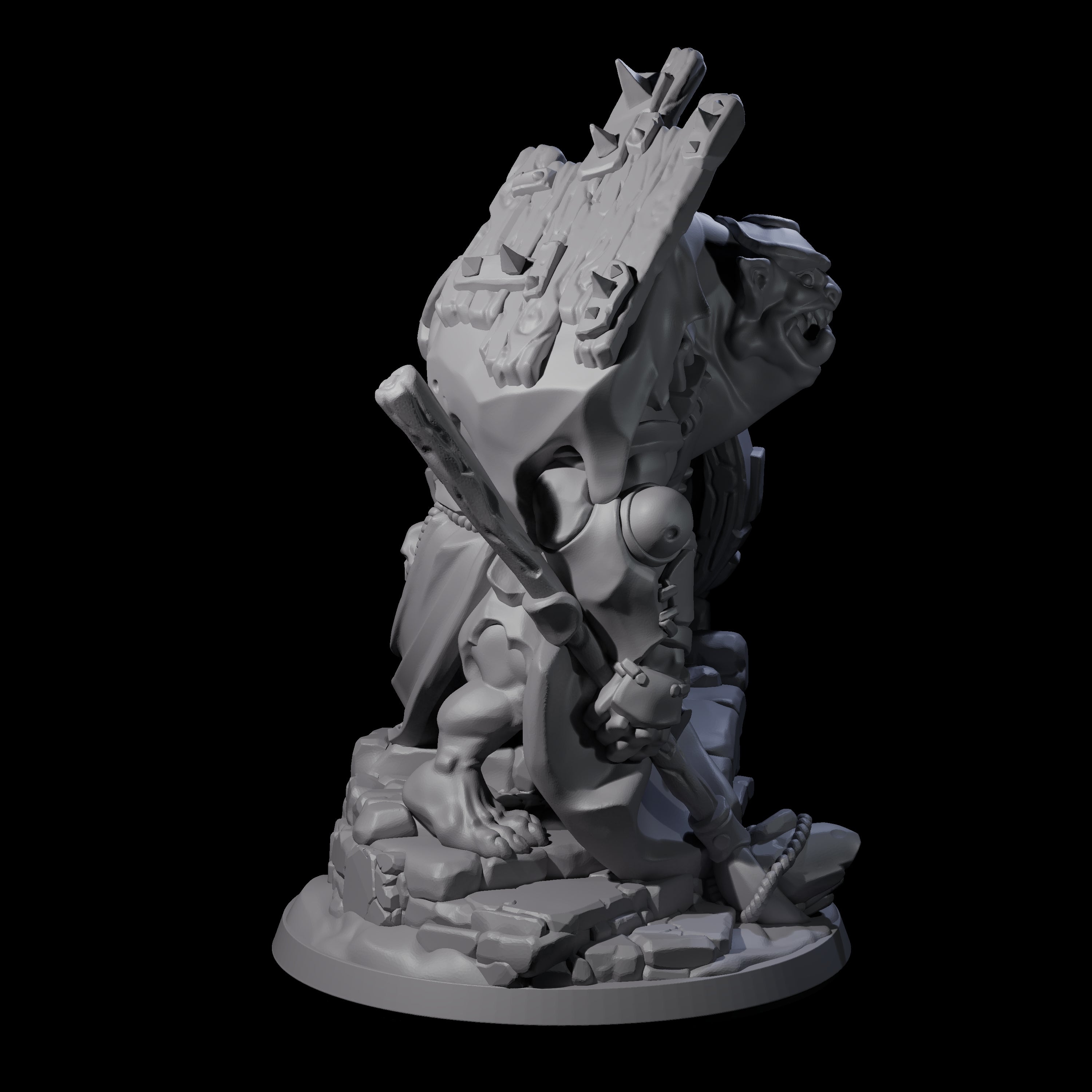 Frothing Ogre B Miniature for Dungeons and Dragons, Pathfinder or other TTRPGs