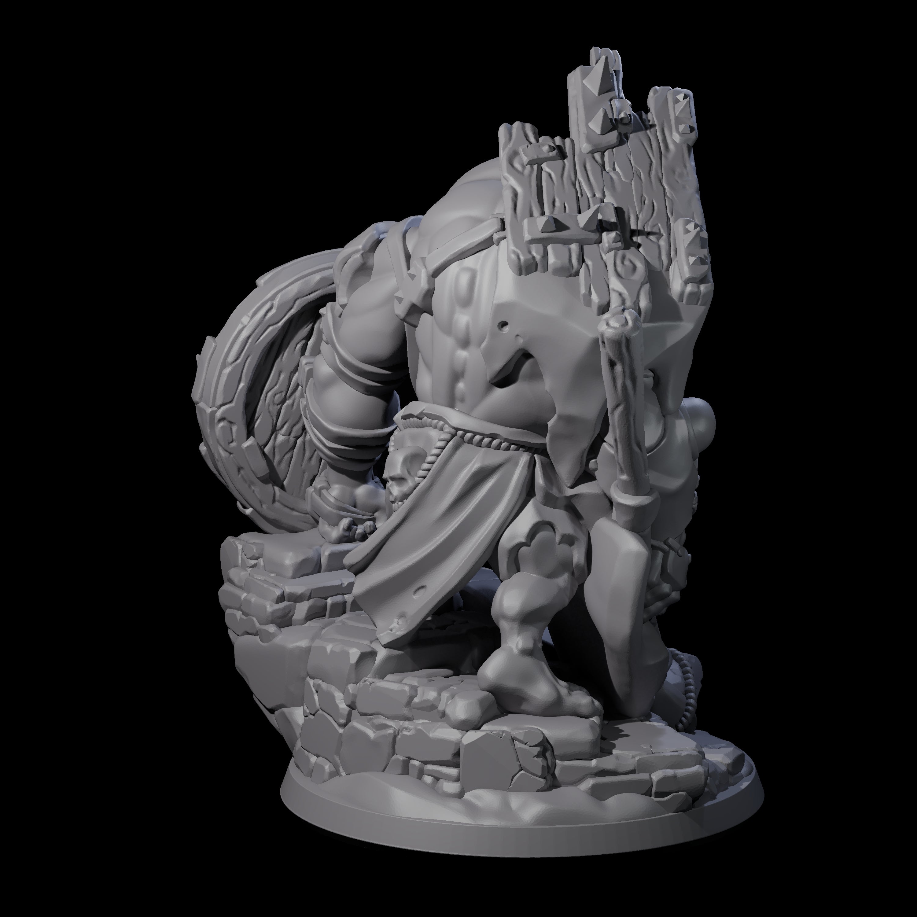 Frothing Ogre B Miniature for Dungeons and Dragons, Pathfinder or other TTRPGs