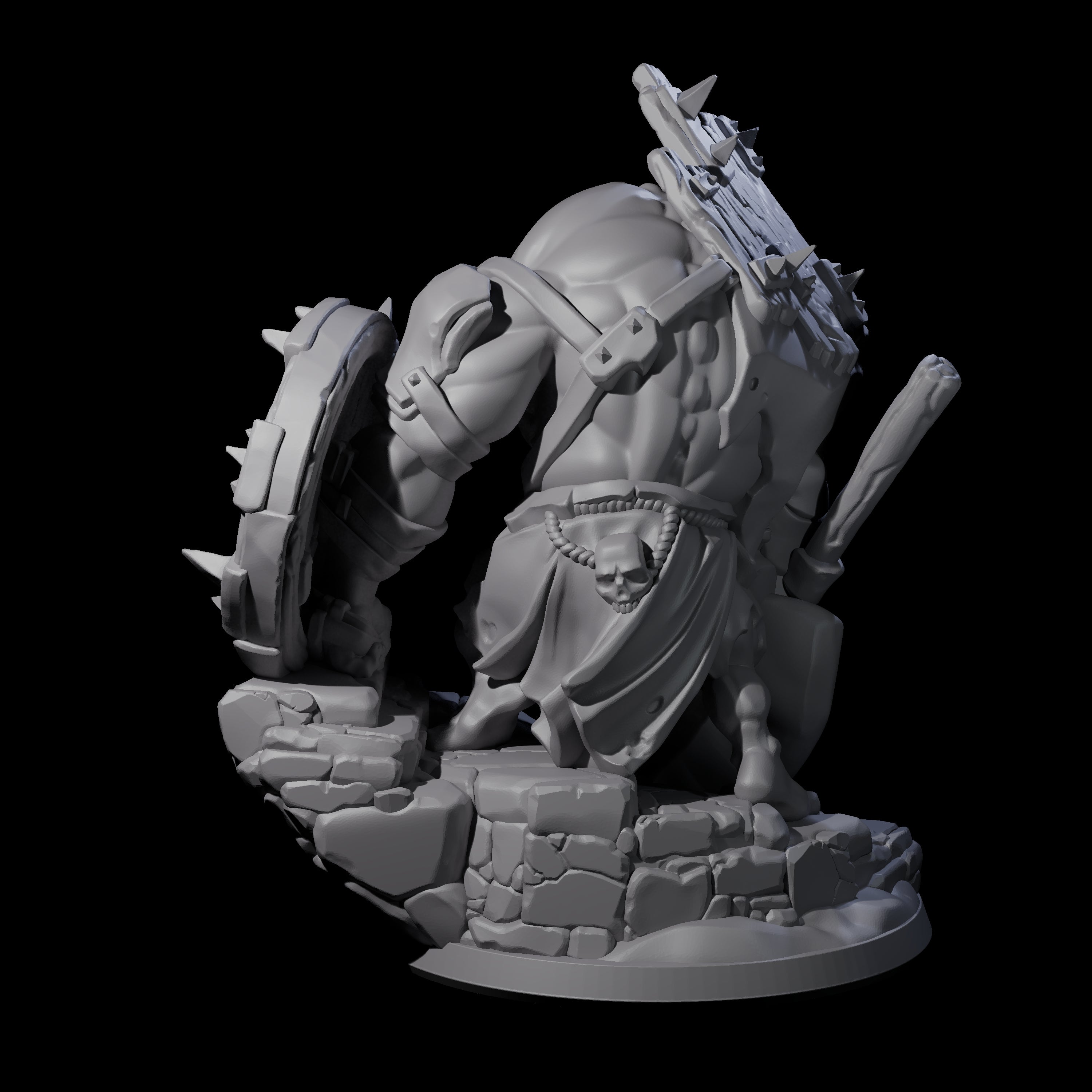 Frothing Ogre B Miniature for Dungeons and Dragons, Pathfinder or other TTRPGs