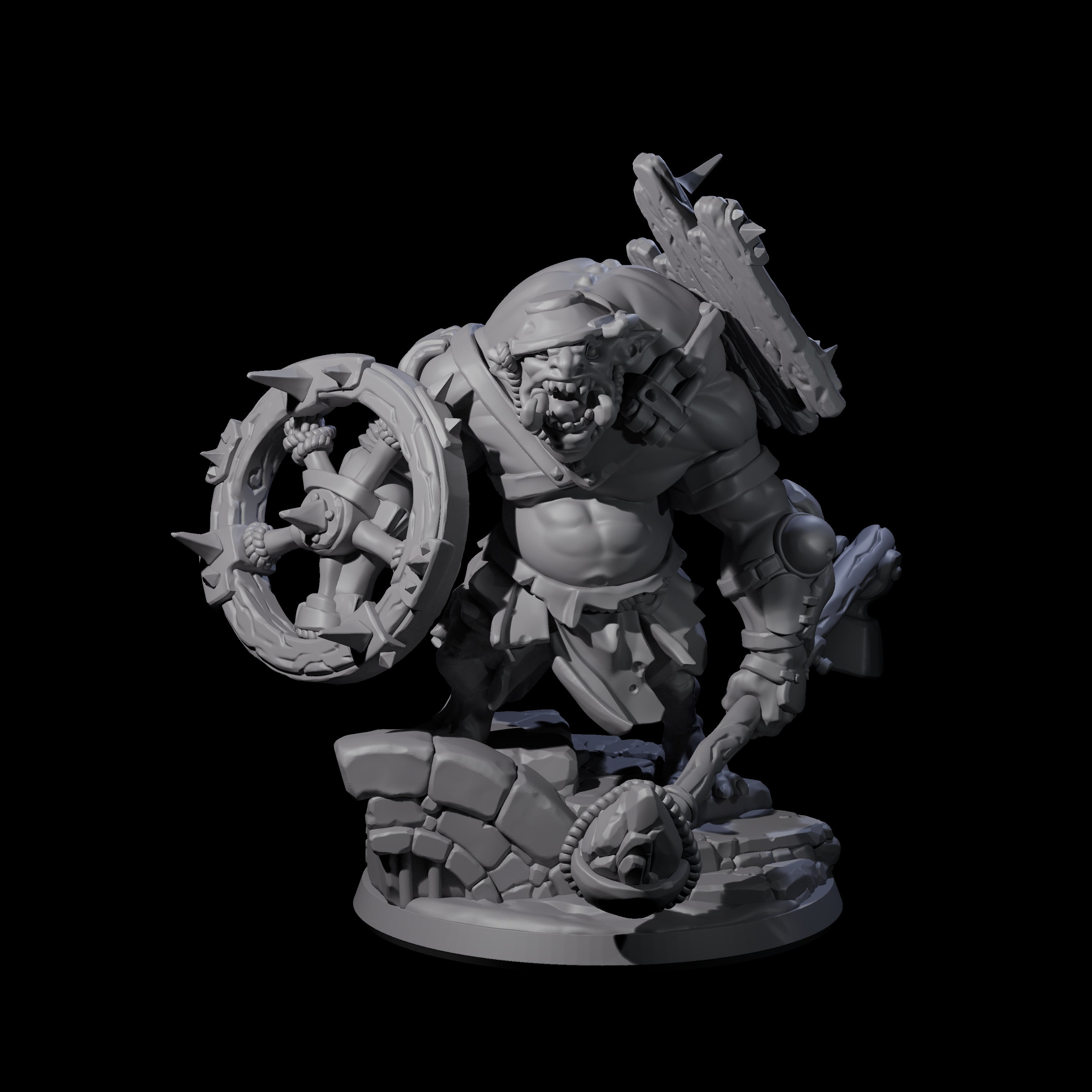 Frothing Ogre B Miniature for Dungeons and Dragons, Pathfinder or other TTRPGs