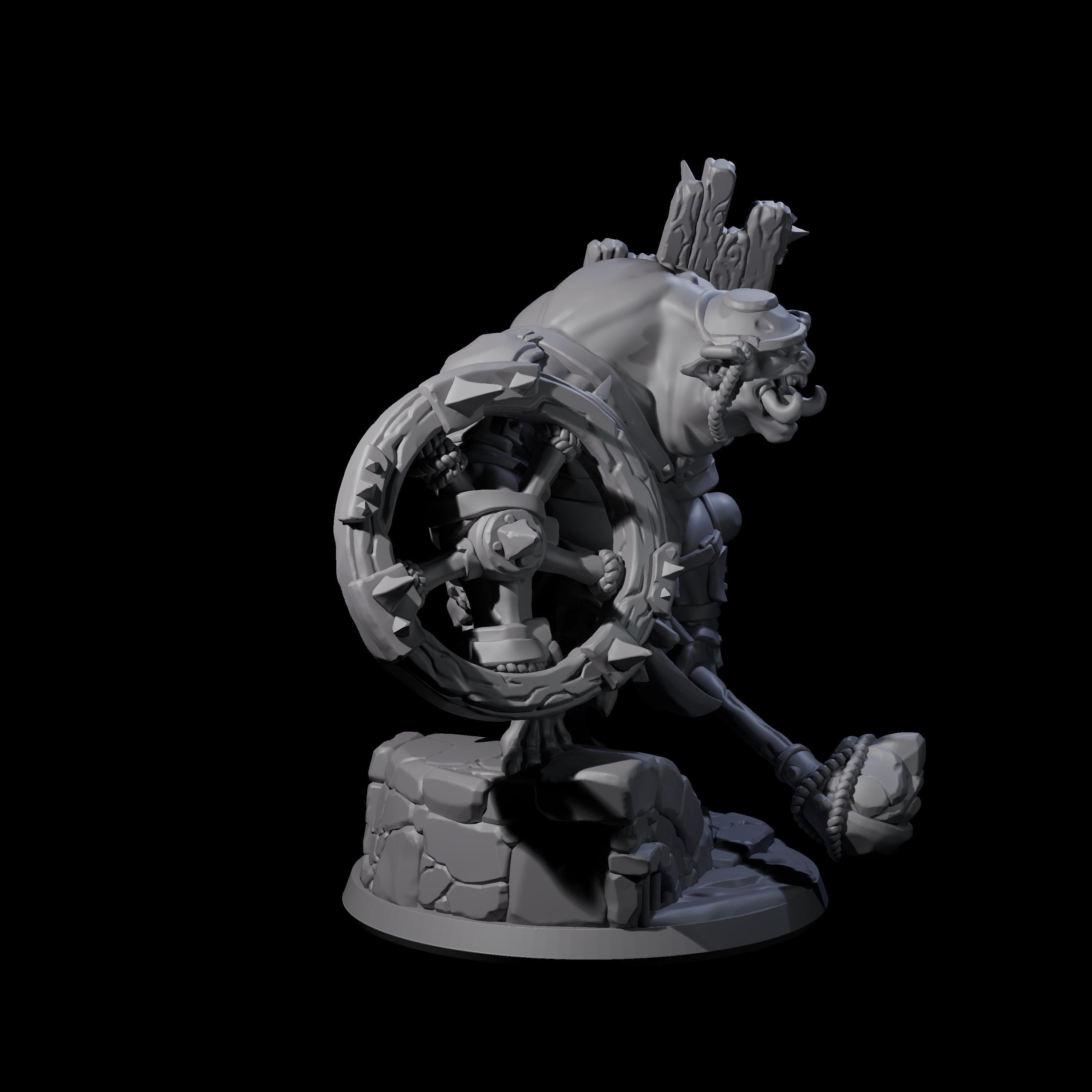 Frothing Ogre B Miniature for Dungeons and Dragons, Pathfinder or other TTRPGs