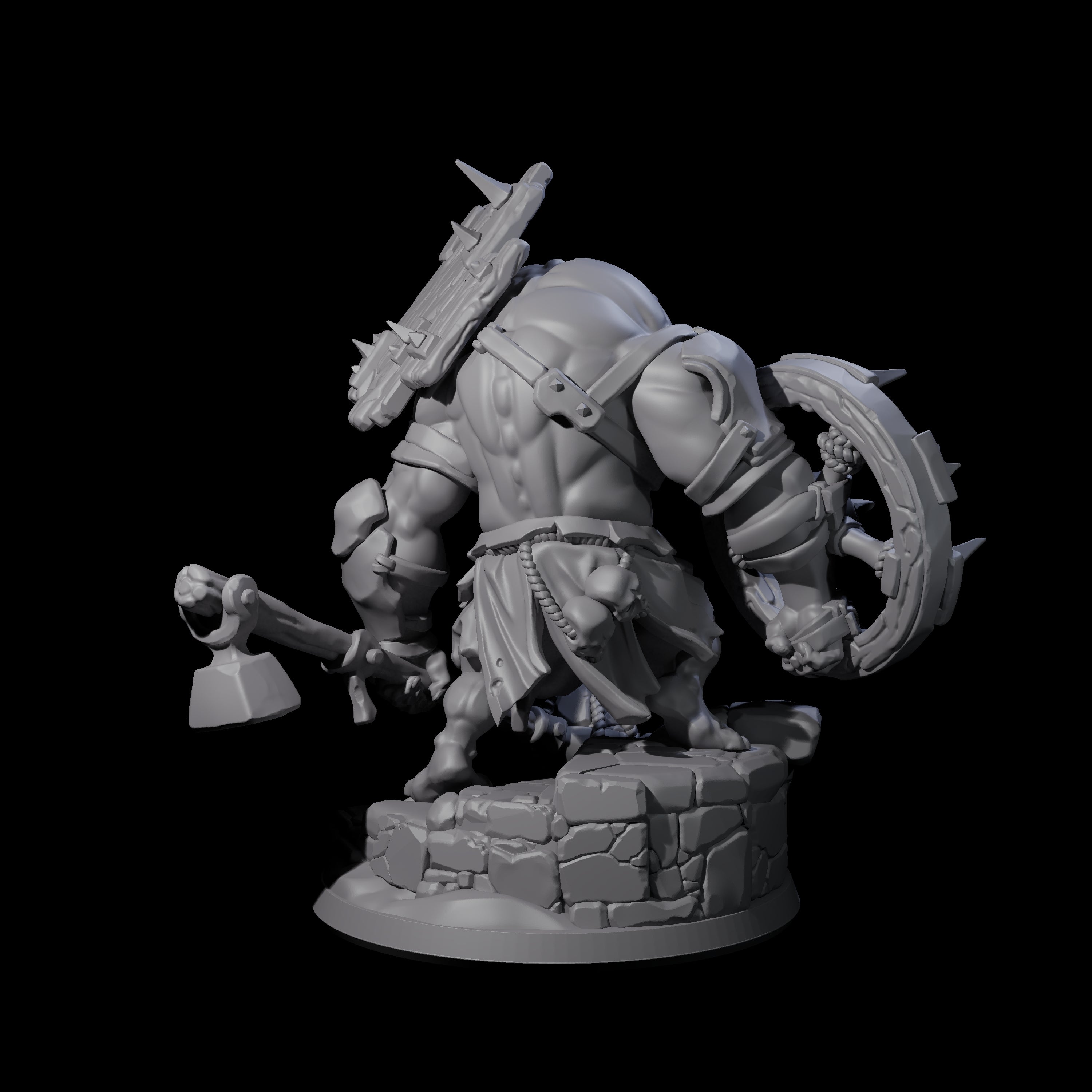 Frothing Ogre B Miniature for Dungeons and Dragons, Pathfinder or other TTRPGs