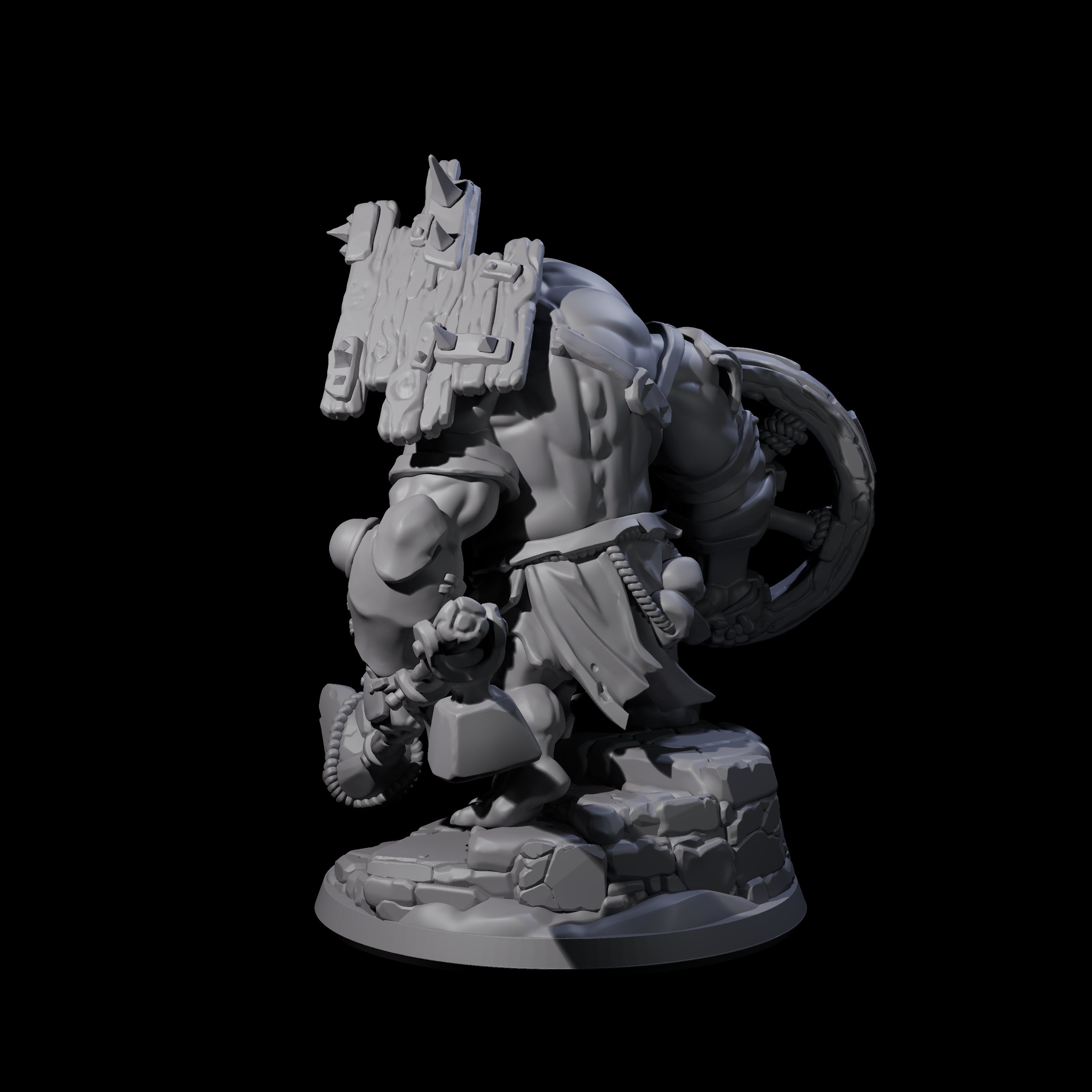 Frothing Ogre B Miniature for Dungeons and Dragons, Pathfinder or other TTRPGs