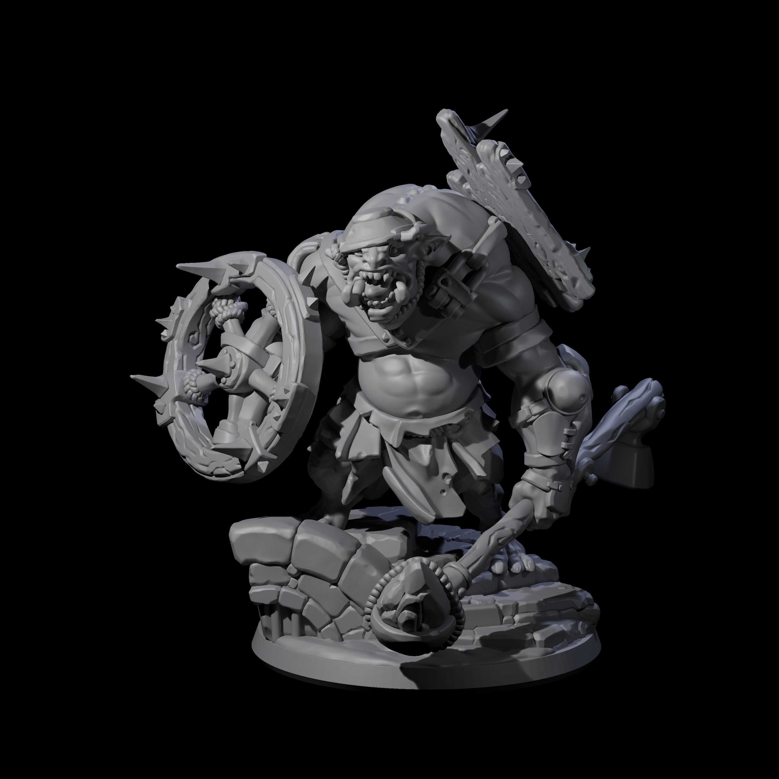 Frothing Ogre B Miniature for Dungeons and Dragons, Pathfinder or other TTRPGs