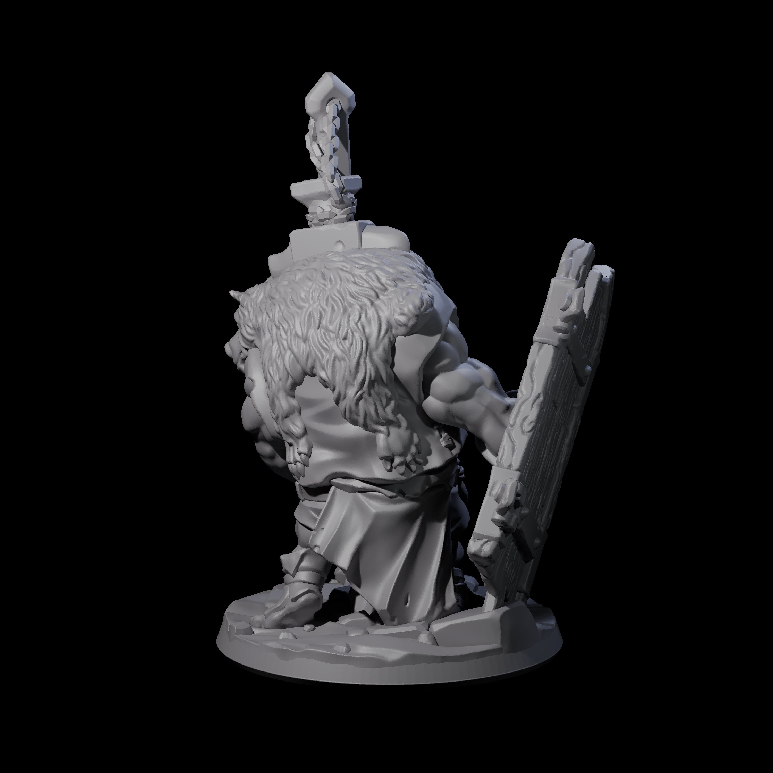 Frothing Ogre C Miniature for Dungeons and Dragons, Pathfinder or other TTRPGs