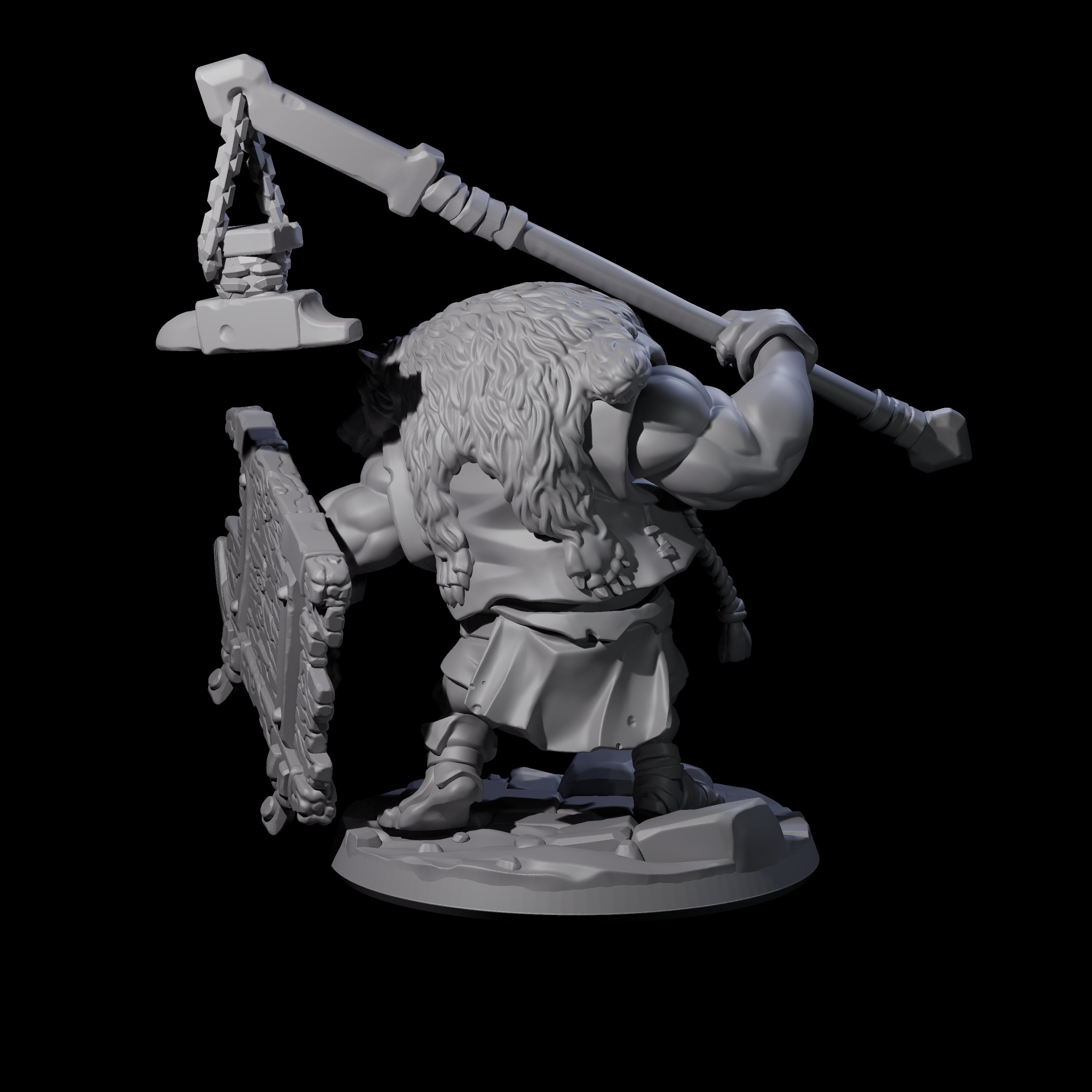 Frothing Ogre C Miniature for Dungeons and Dragons, Pathfinder or other TTRPGs