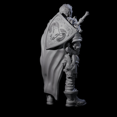 Frowning Scarred Veteran Miniature for Dungeons and Dragons, Pathfinder or other TTRPGs
