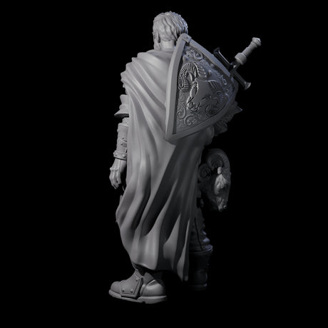 Frowning Scarred Veteran Miniature for Dungeons and Dragons, Pathfinder or other TTRPGs