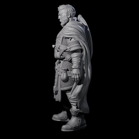 Frowning Scarred Veteran Miniature for Dungeons and Dragons, Pathfinder or other TTRPGs