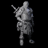 Frowning Scarred Veteran Miniature for Dungeons and Dragons, Pathfinder or other TTRPGs