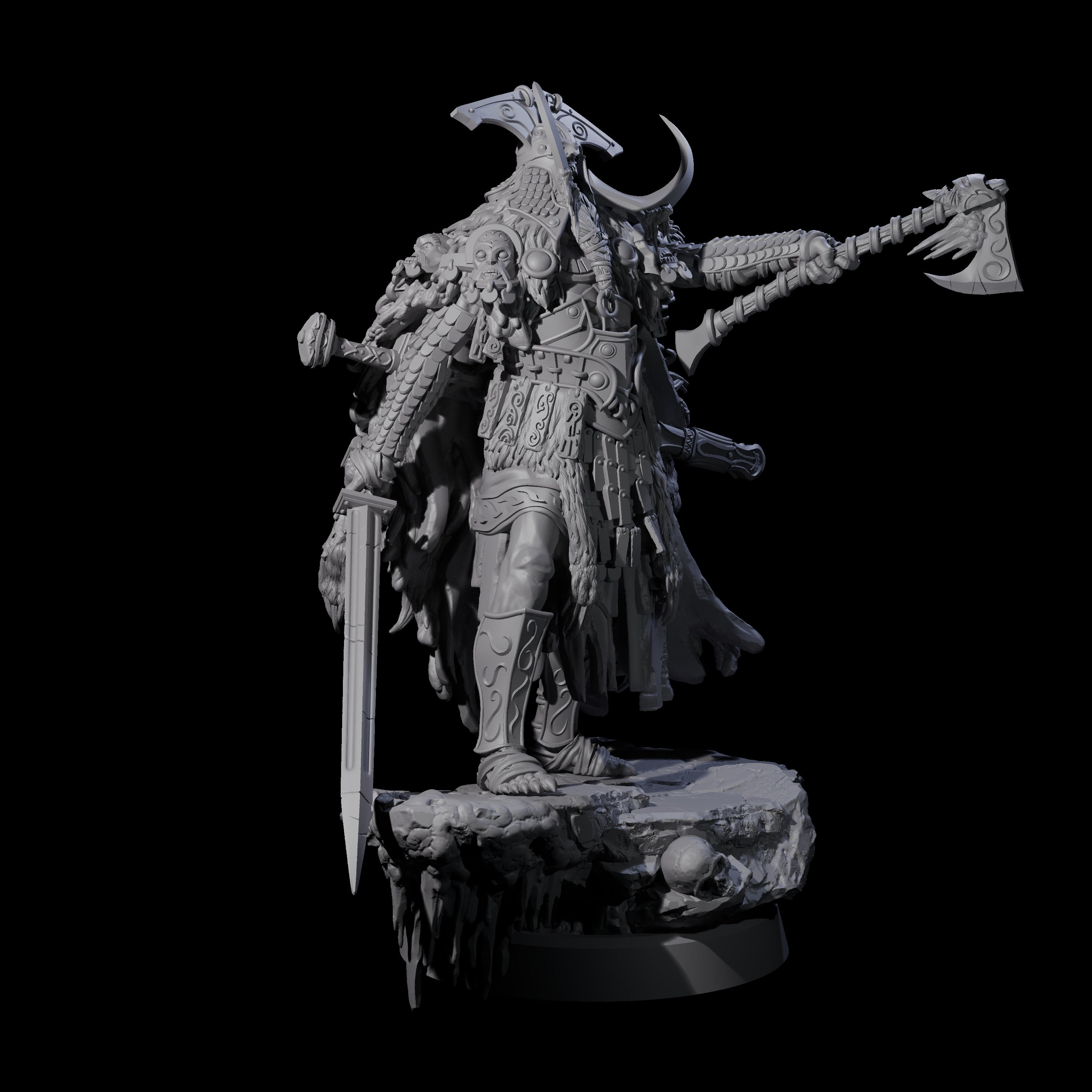 Frozen Expanse Draugr A Miniature for Dungeons and Dragons, Pathfinder or other TTRPGs