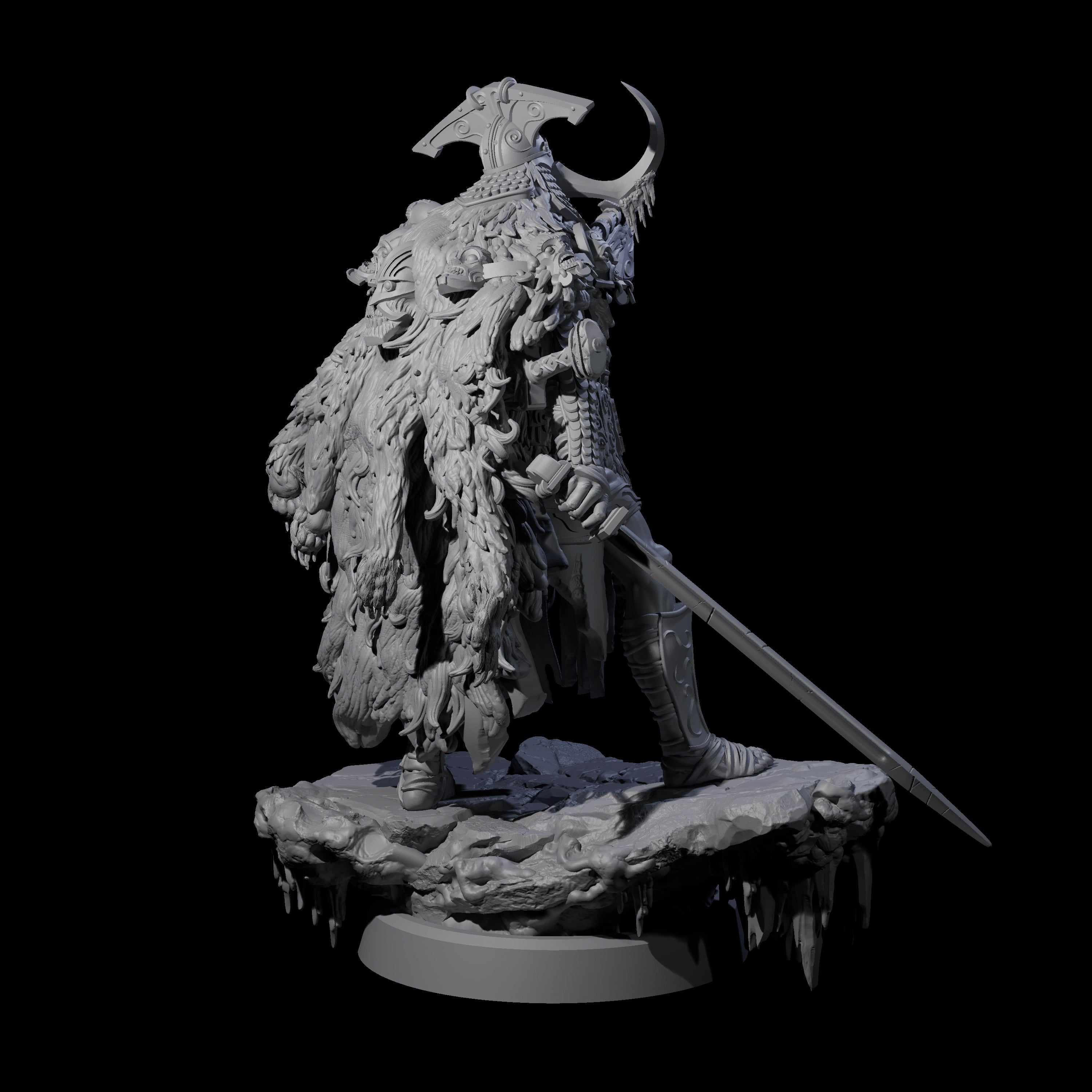 Frozen Expanse Draugr A Miniature for Dungeons and Dragons, Pathfinder or other TTRPGs
