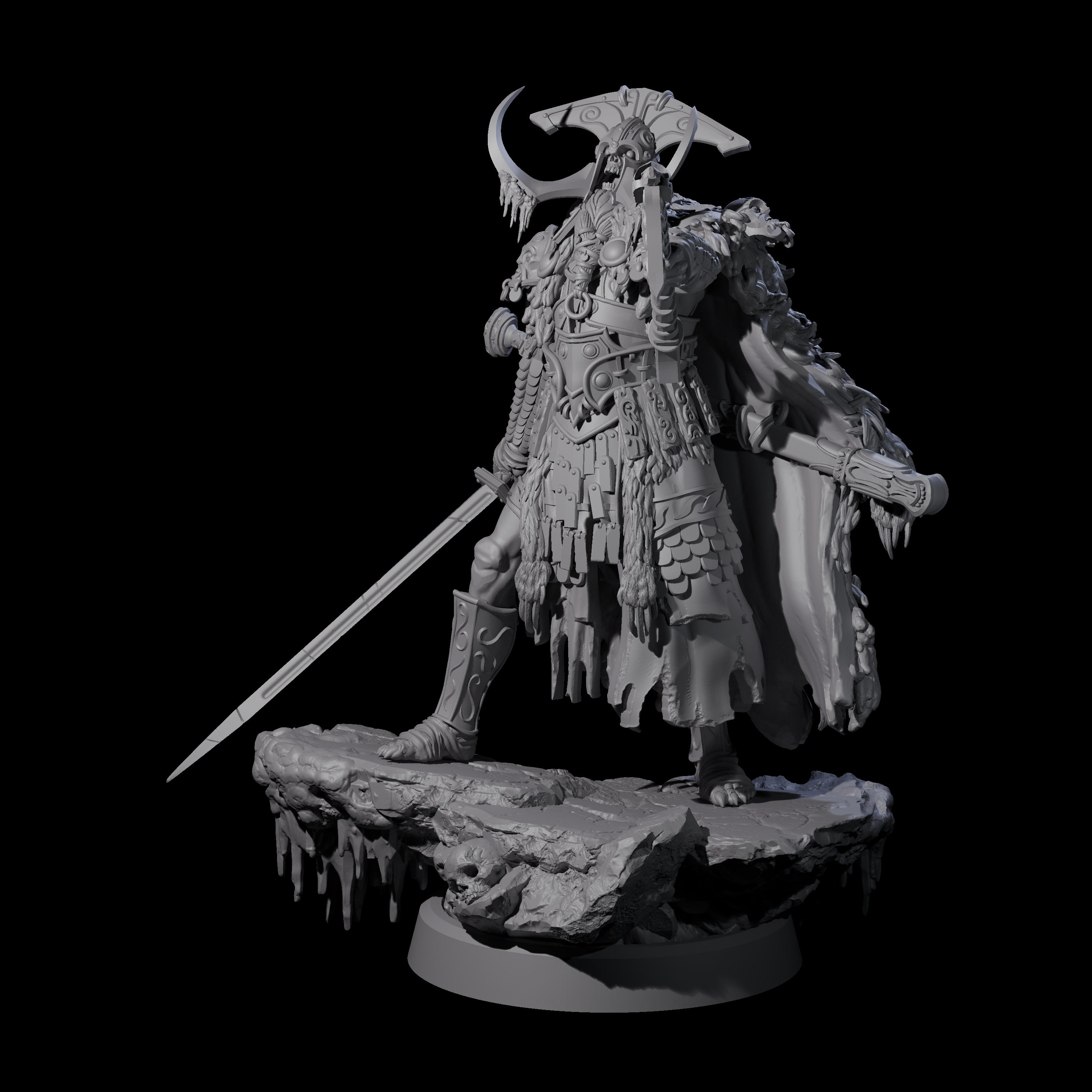Frozen Expanse Draugr A Miniature for Dungeons and Dragons, Pathfinder or other TTRPGs