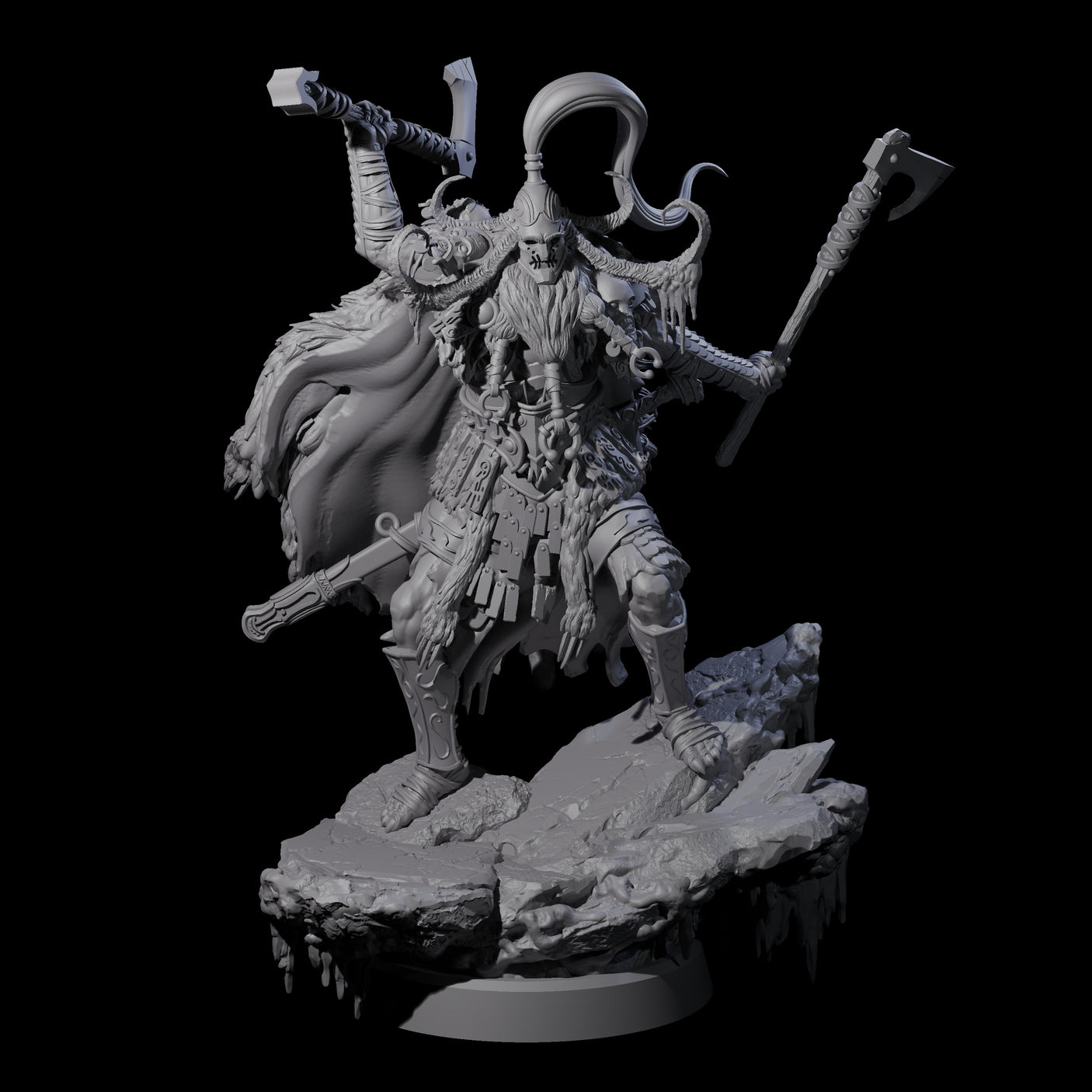 Frozen Expanse Draugr B Miniature for Dungeons and Dragons, Pathfinder or other TTRPGs