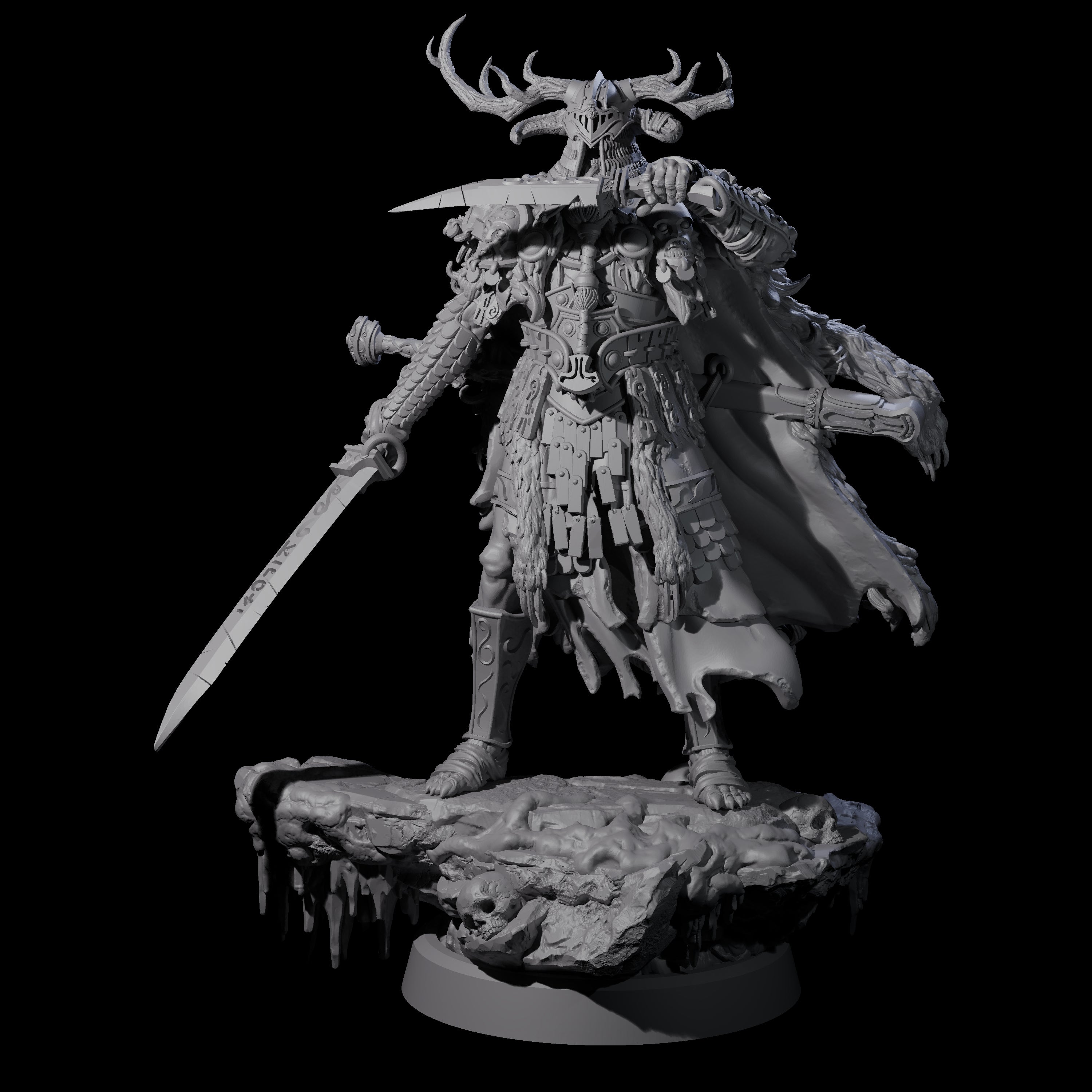 Frozen Expanse Draugr C Miniature for Dungeons and Dragons, Pathfinder or other TTRPGs