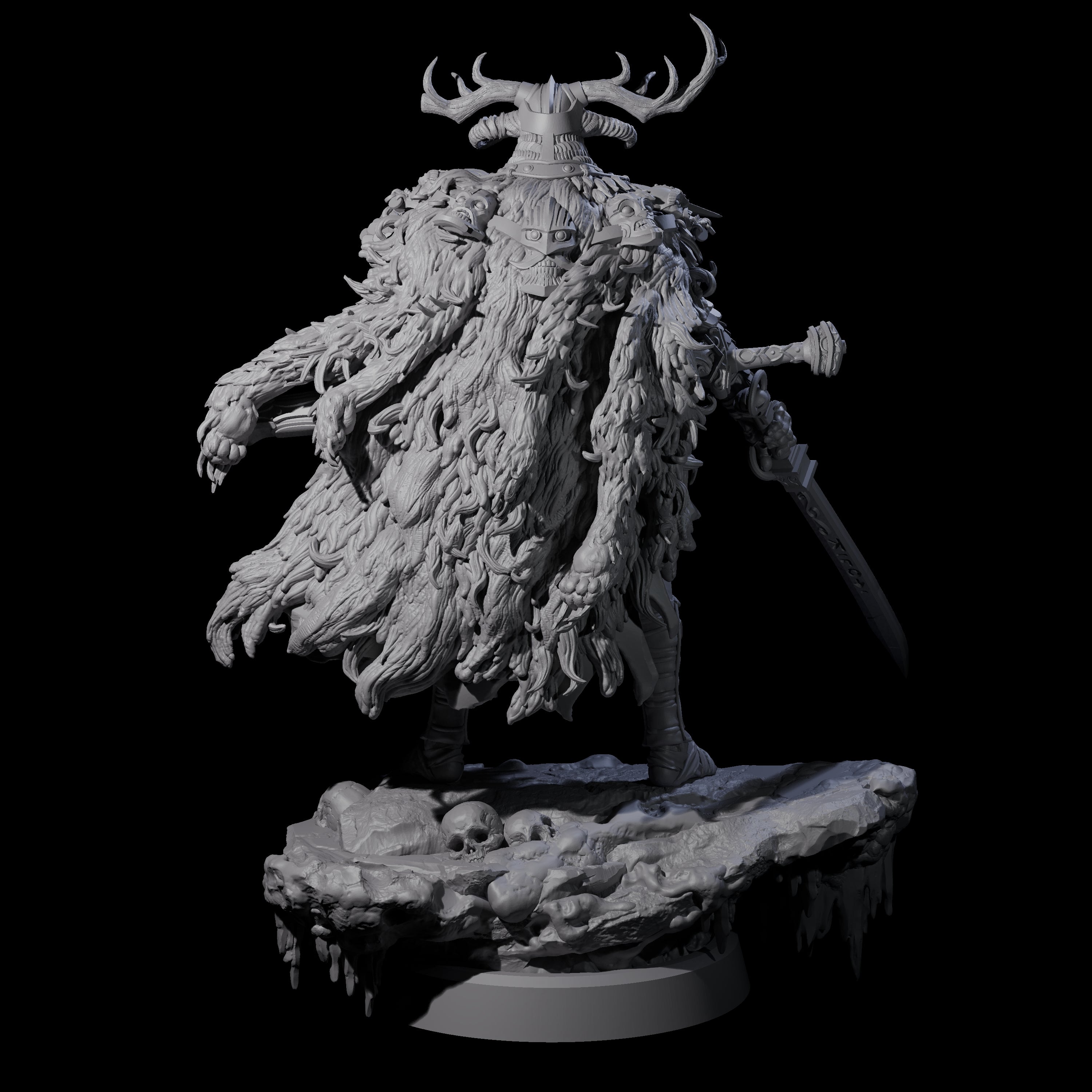 Frozen Expanse Draugr C Miniature for Dungeons and Dragons, Pathfinder or other TTRPGs