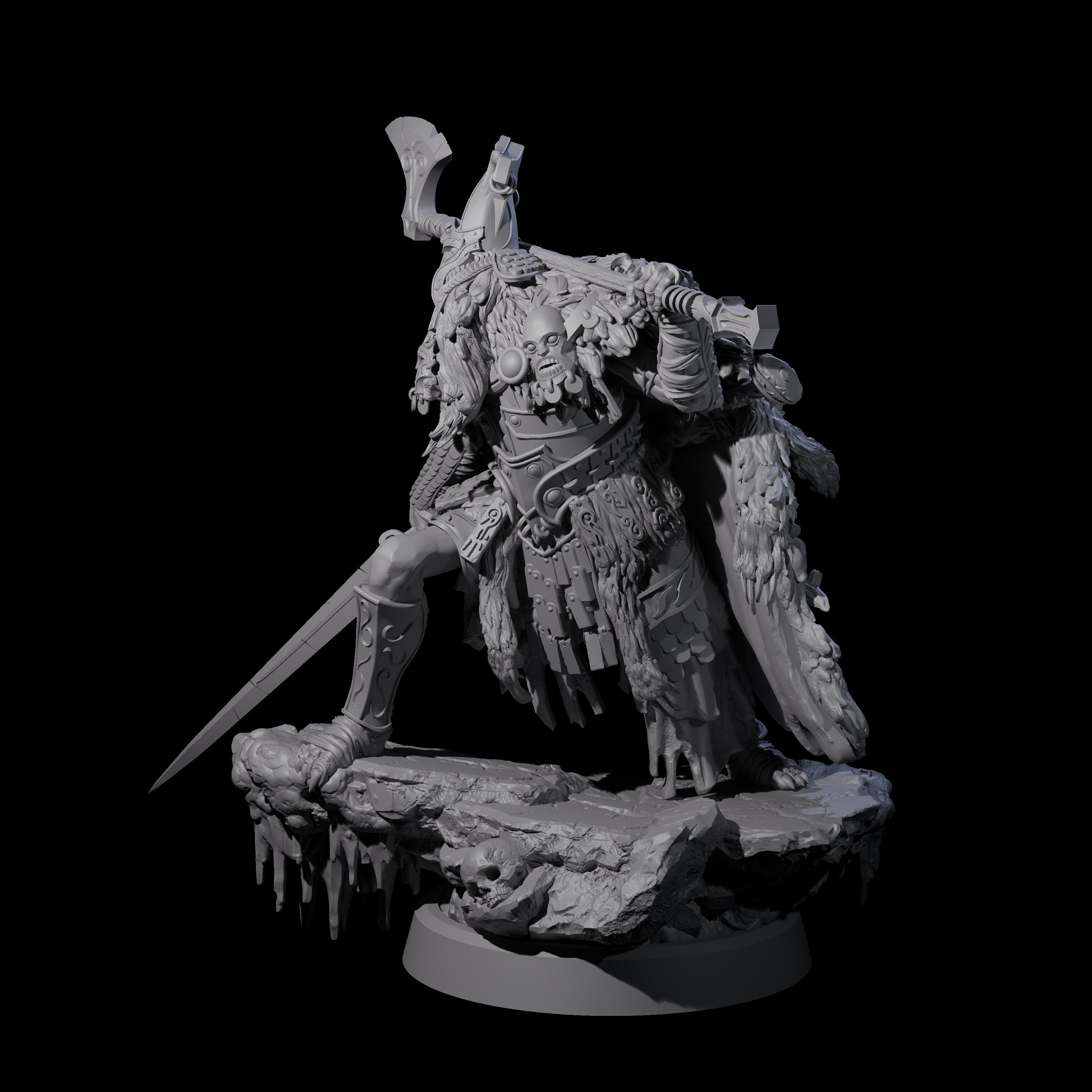 Frozen Expanse Draugr D Miniature for Dungeons and Dragons, Pathfinder or other TTRPGs
