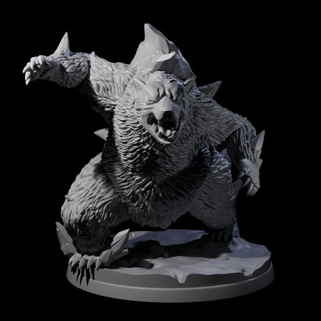 Frozen Polar Bear Beast A Miniature for Dungeons and Dragons, Pathfinder or other TTRPGs